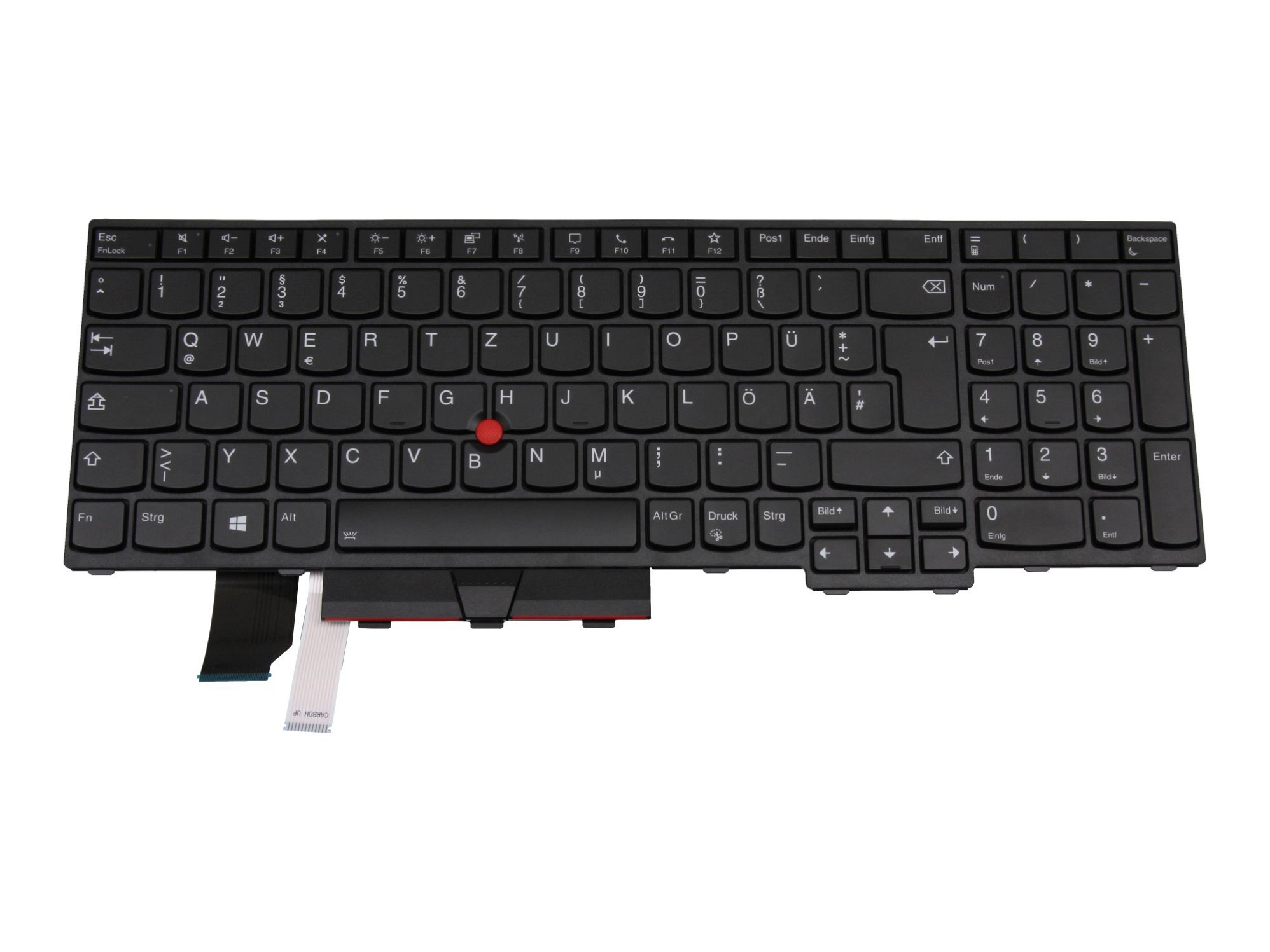 Lenovo SN5396BL Tastatur DE (deutsch) schwarz/schwarz mit Backlight und Mouse-Stick