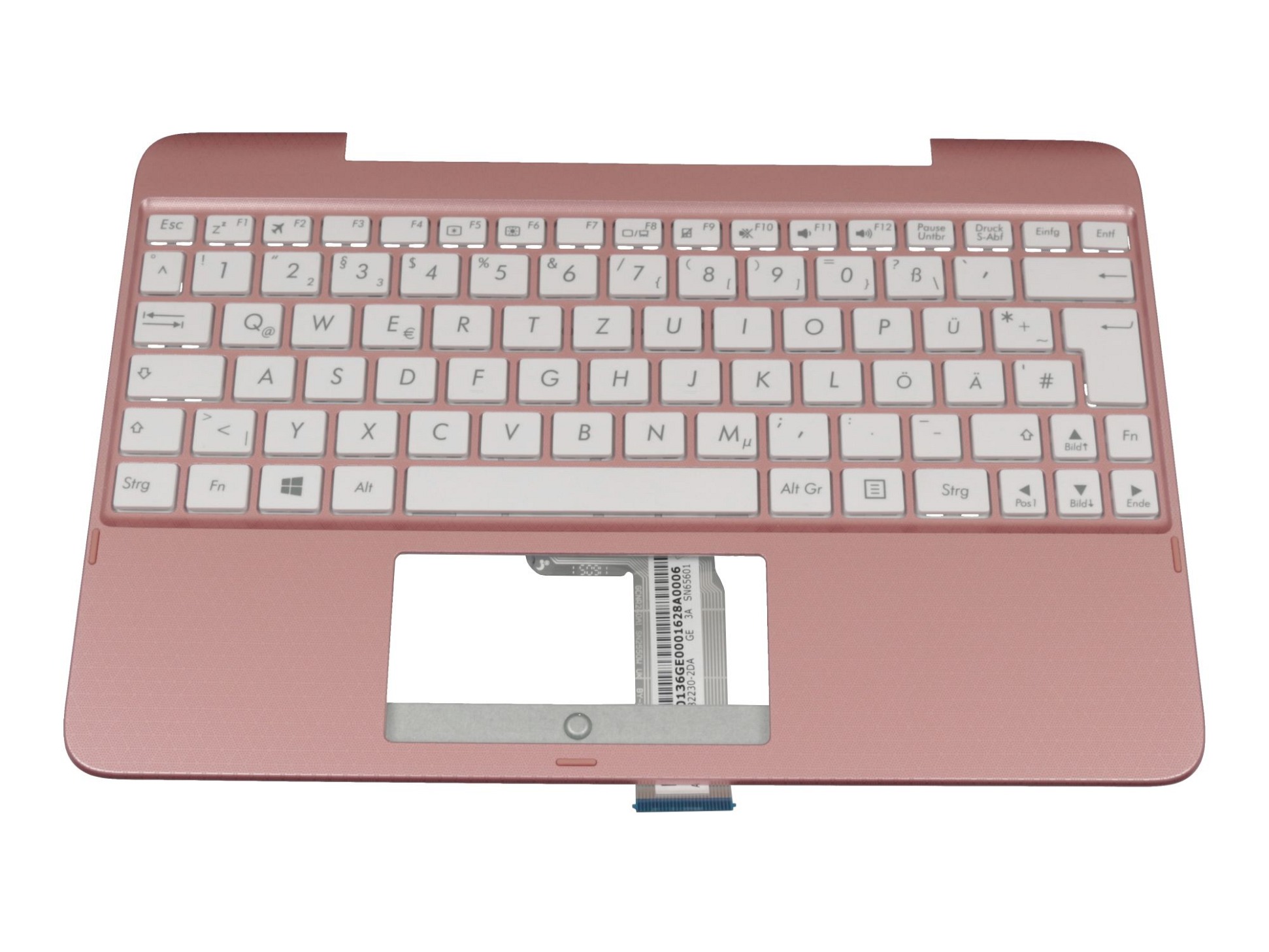 TR101H Tastatur inkl. Topcase DE (deutsch) weiß/rosé