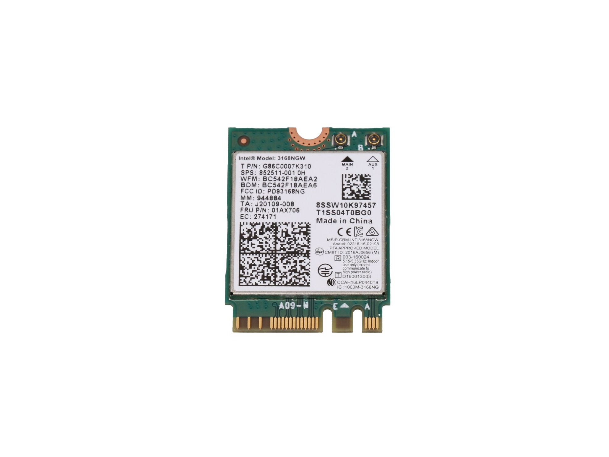 WLAN/Bluetooth Karte für Acer Aspire 6 (A615-51)