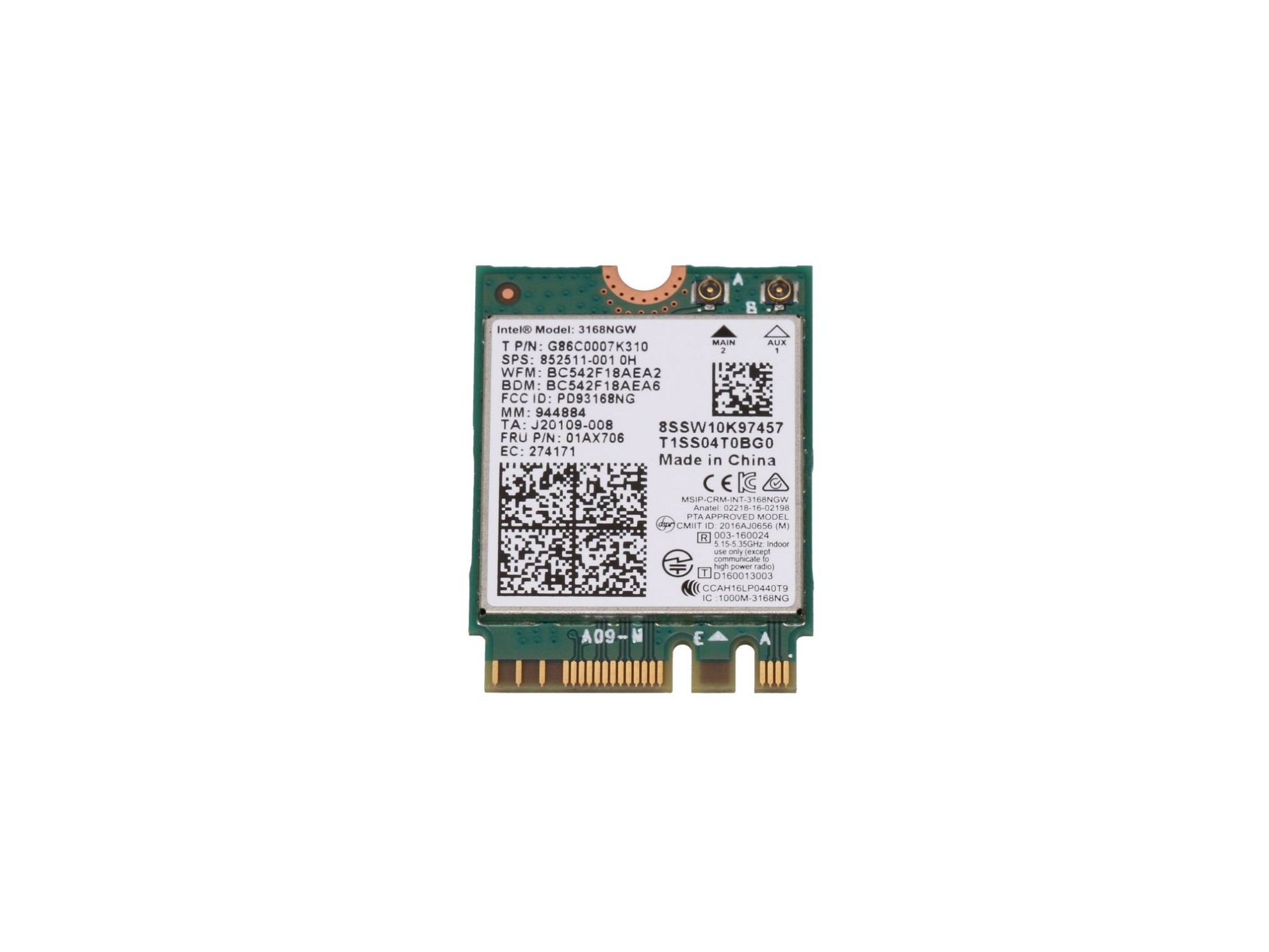 WLAN/Bluetooth Karte für Acer Aspire 5 Pro (A517-51P)