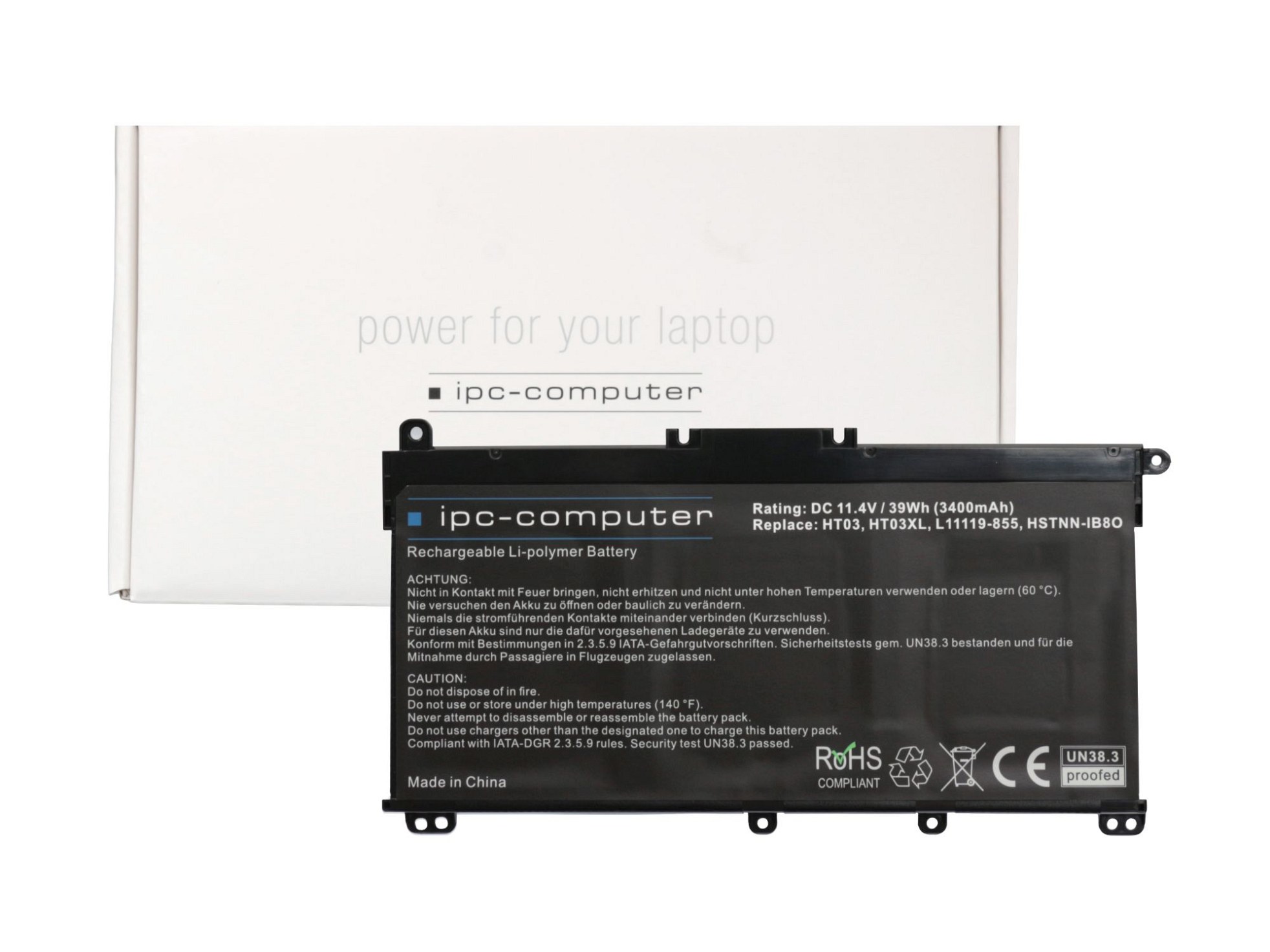 IPC-Computer Akku 39Wh für HP 17-ca1000