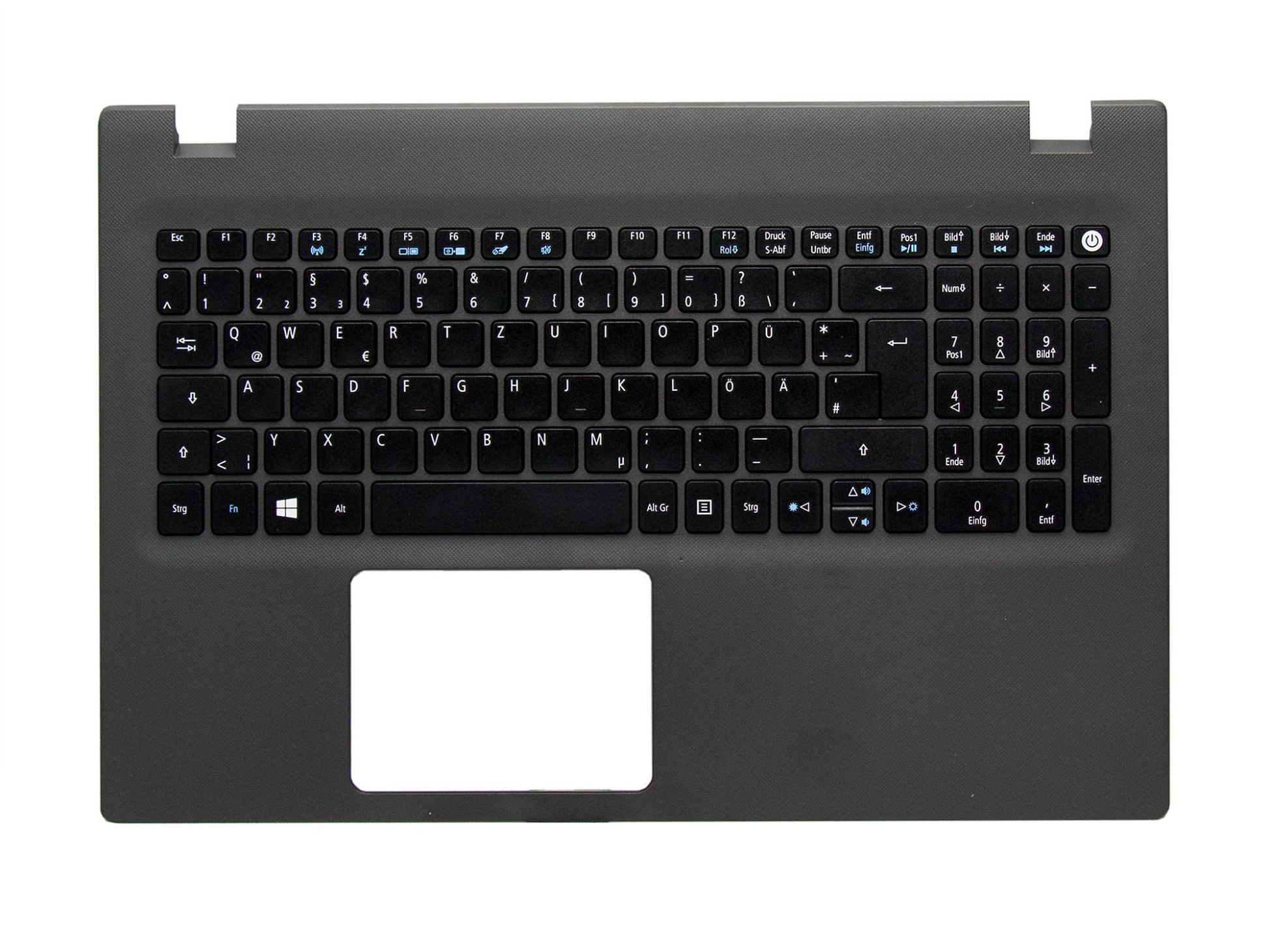Acer AEZRTG00110 Tastatur inkl. Topcase DE (deutsch) schwarz/grau