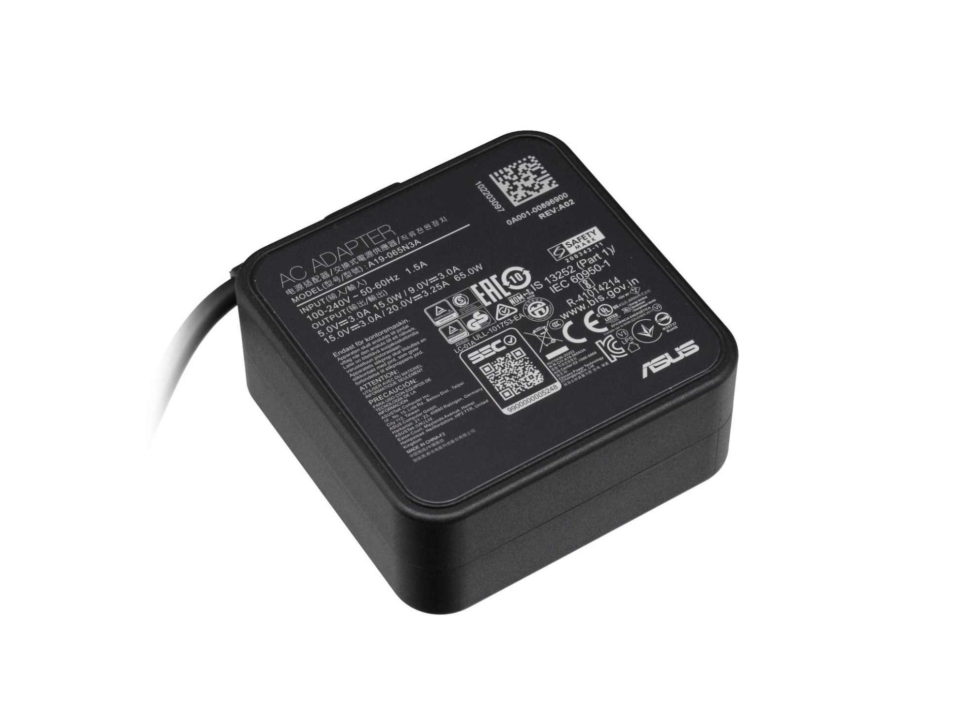USB-C Netzteil 65,0 Watt für Asus ZenBook S UX391UA