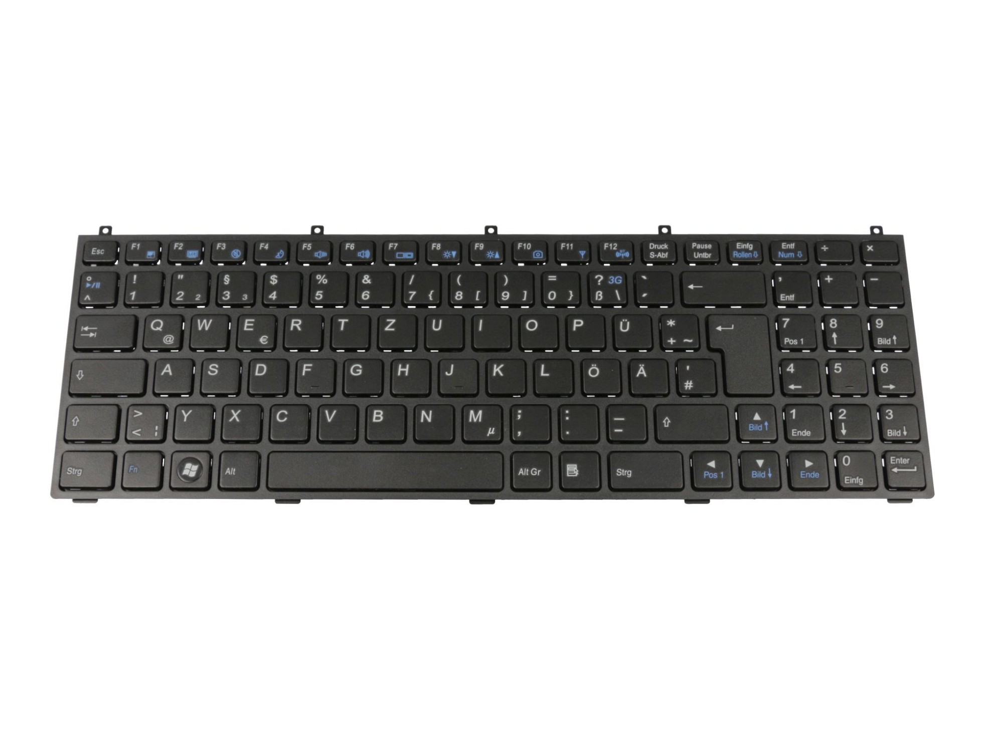 Clevo 6-79-W25CSW0K-070-W Tastatur DE (deutsch) schwarz/grau