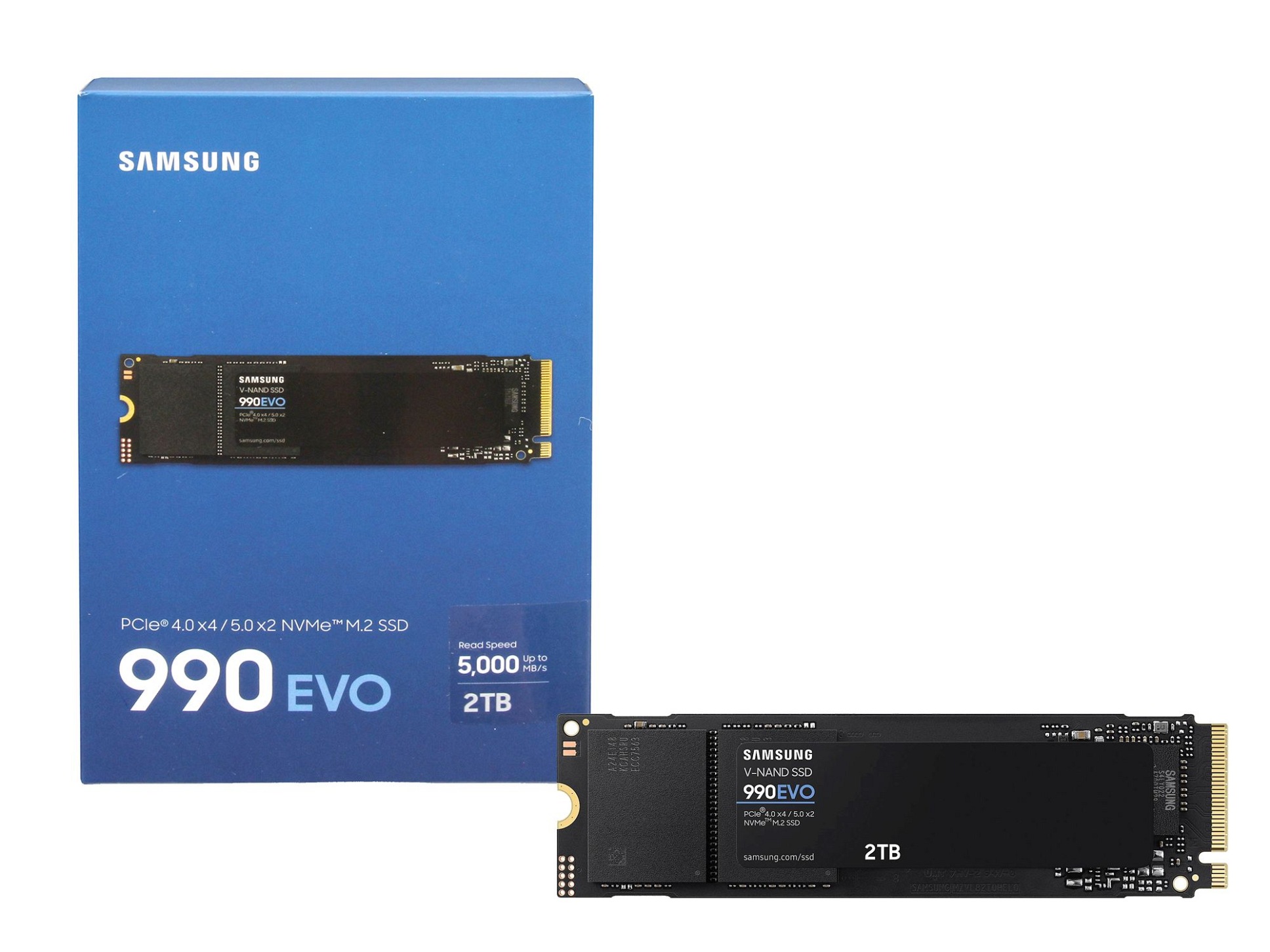 Samsung MZV9E2T0BW Samsung 990 EVO SSD Festplatte 2TB (M.2 22 x 80 mm)