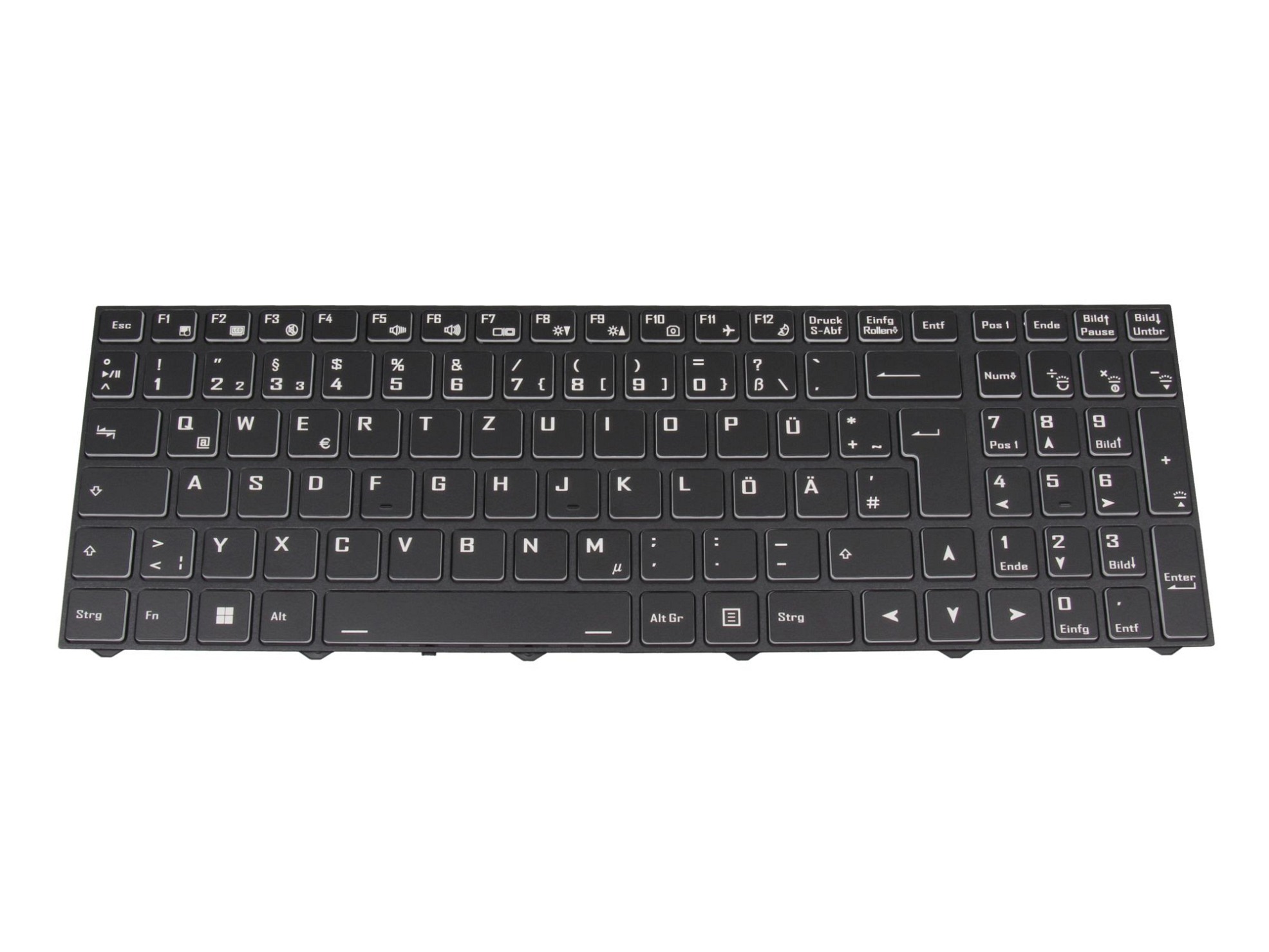 Medion 6-23RPC50-010 Tastatur DE (deutsch) schwarz/weiß/schwarz matt mit Backlight