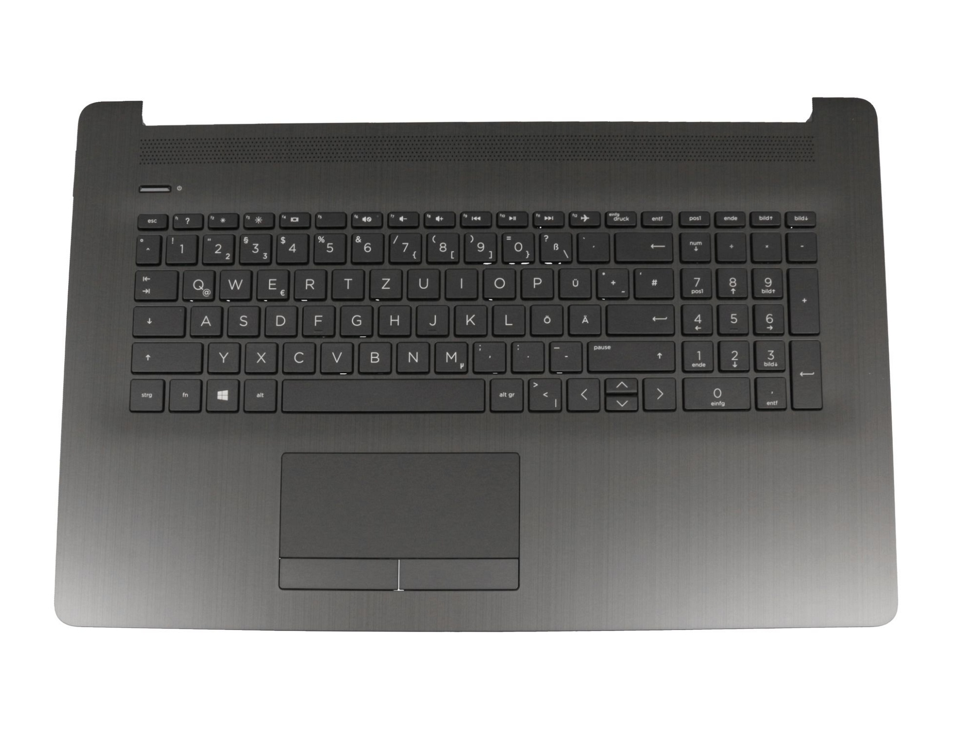 HP SB550A-73H0 Tastatur inkl. Topcase DE (deutsch) schwarz/schwarz (DVD) (Optik: Metall schwarz gebürstet) 