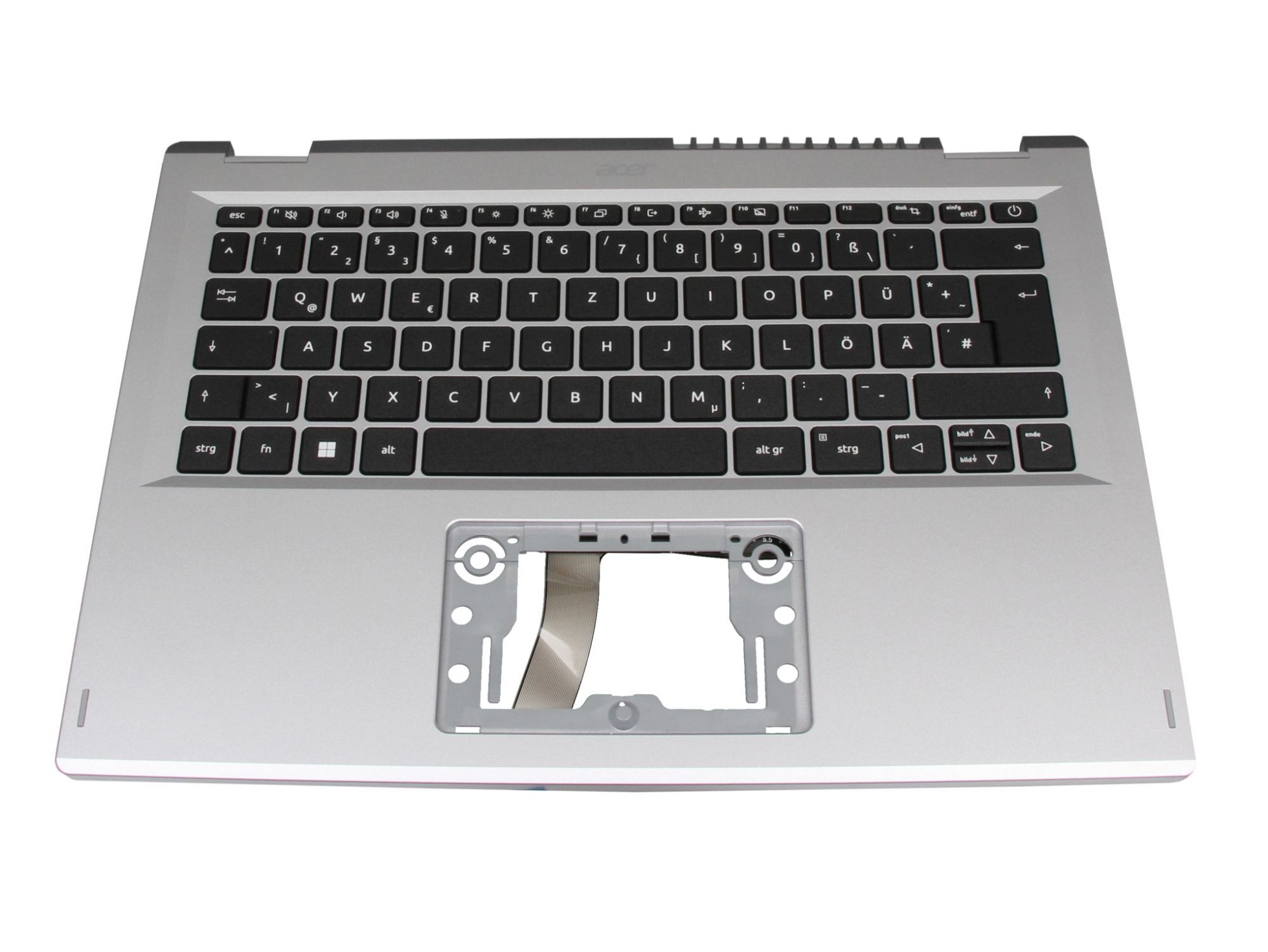 Acer NK131SOFZ Tastatur inkl. Topcase DE (deutsch) schwarz/silber