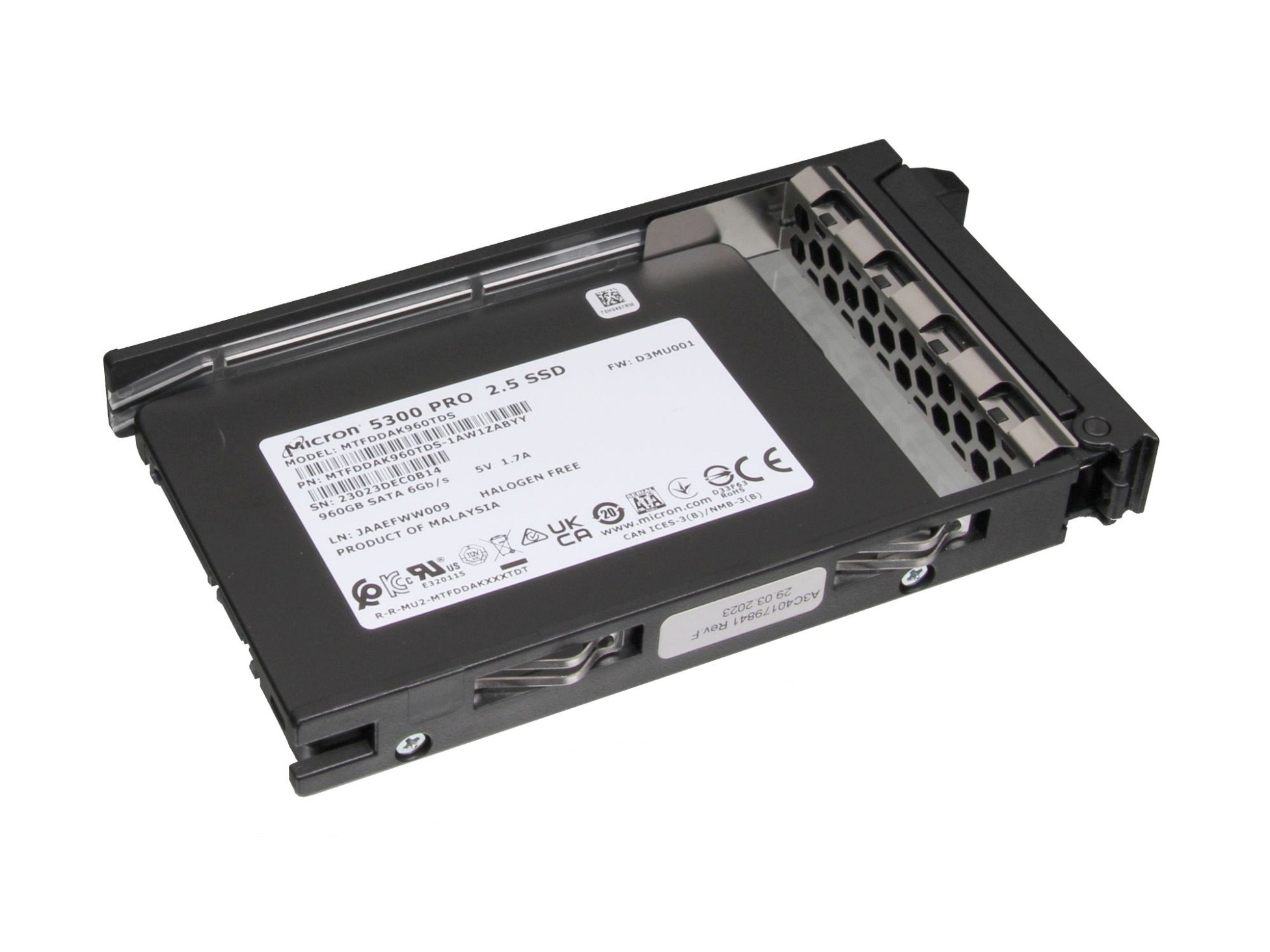 Fujitsu 38063549 Server Festplatte SSD 960GB (2,5 Zoll / 6,4 cm) S-ATA III (6,0 Gb/s) inkl. Hot-Plug