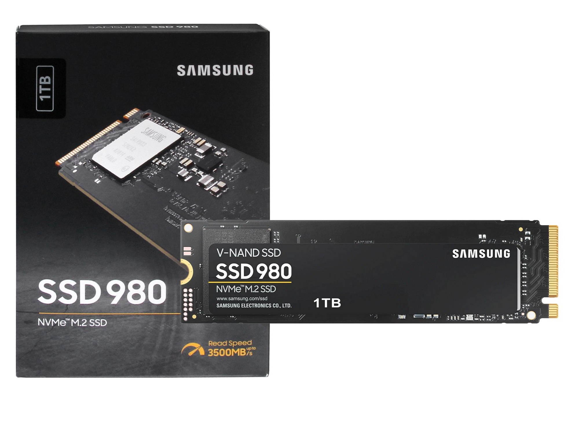 Samsung MZ-V8V1T0BW Samsung 980 SSD Festplatte 1TB (M.2 22 x 80 mm)