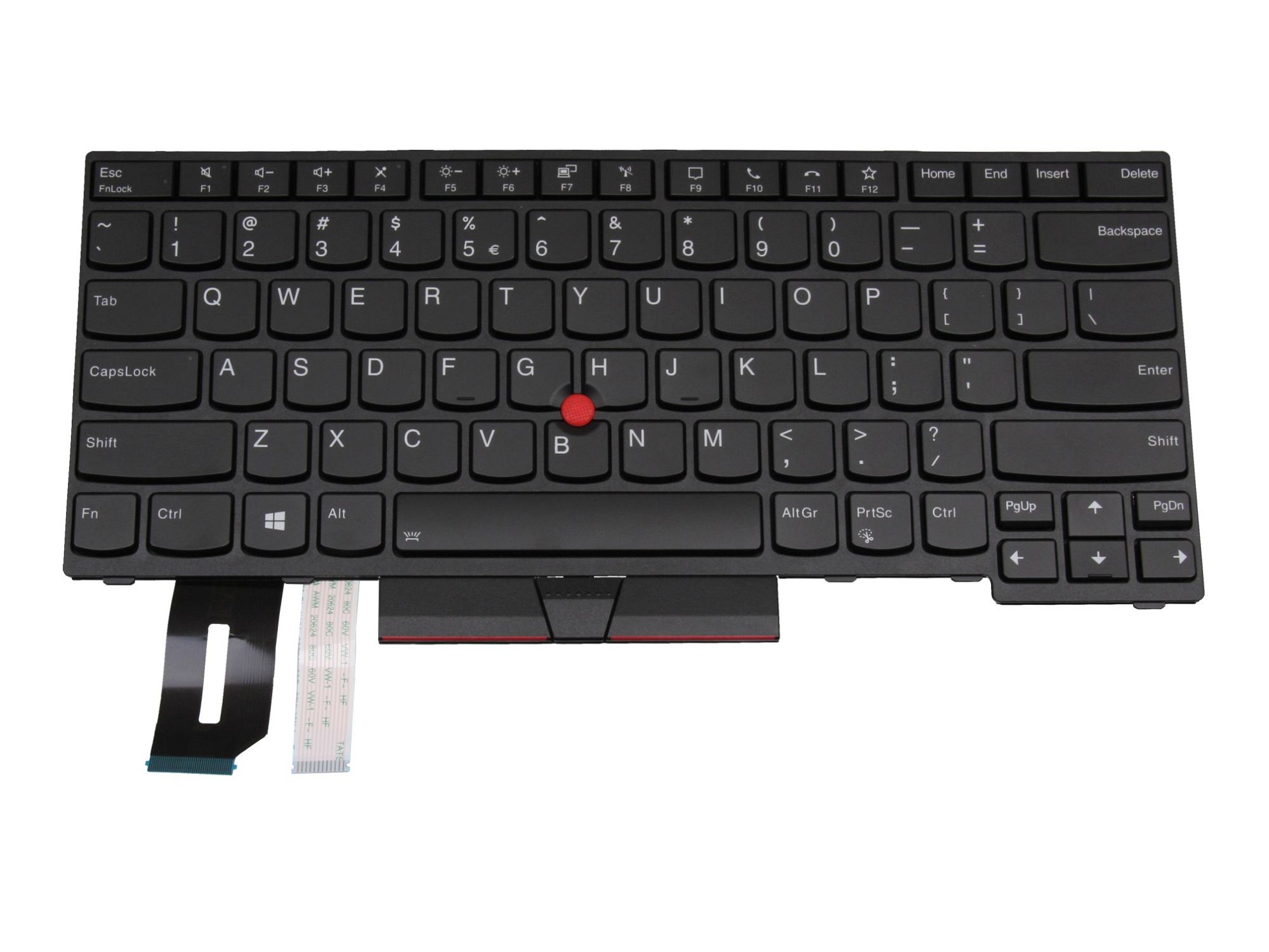Lenovo 5N20V43785 Tastatur US (englisch) schwarz/schwarz mit Backlight und Mouse-Stick