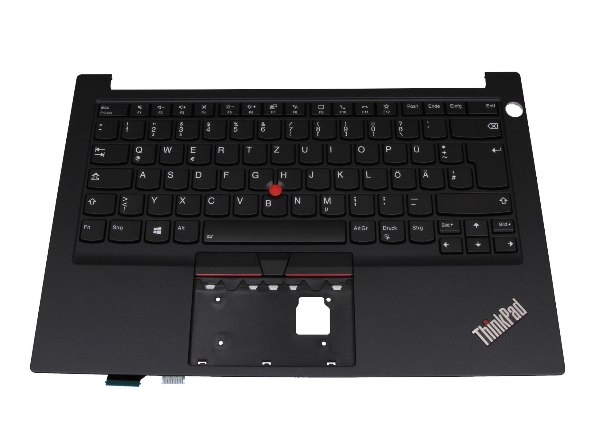 Lenovo NBLC8 Tastatur inkl. Topcase DE (deutsch) schwarz/schwarz mit Backlight und Mouse-Stick