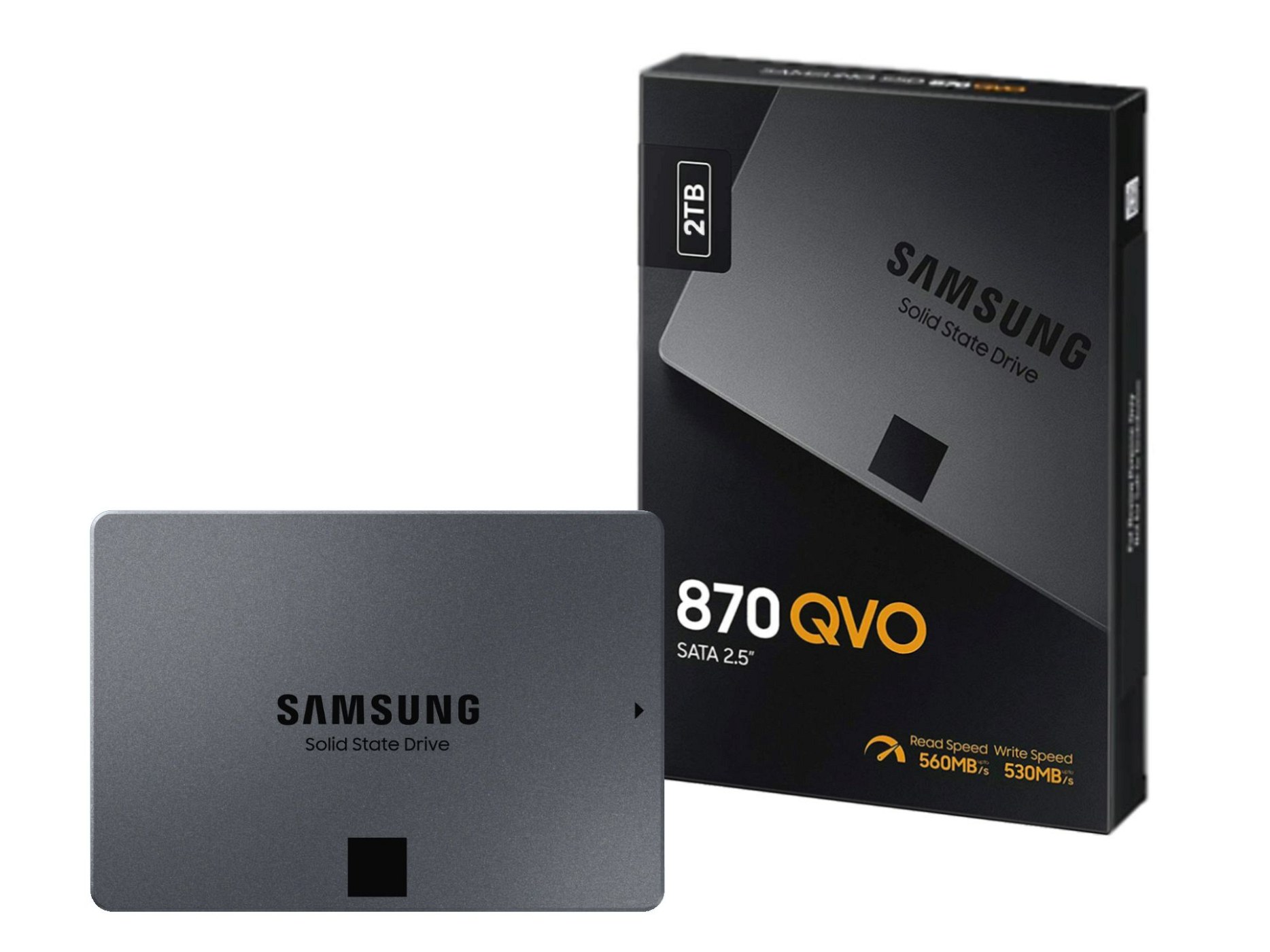 Samsung MZ-77Q2T0 Samsung 870 QVO SSD Festplatte 2TB (2,5 Zoll / 6,4 cm)