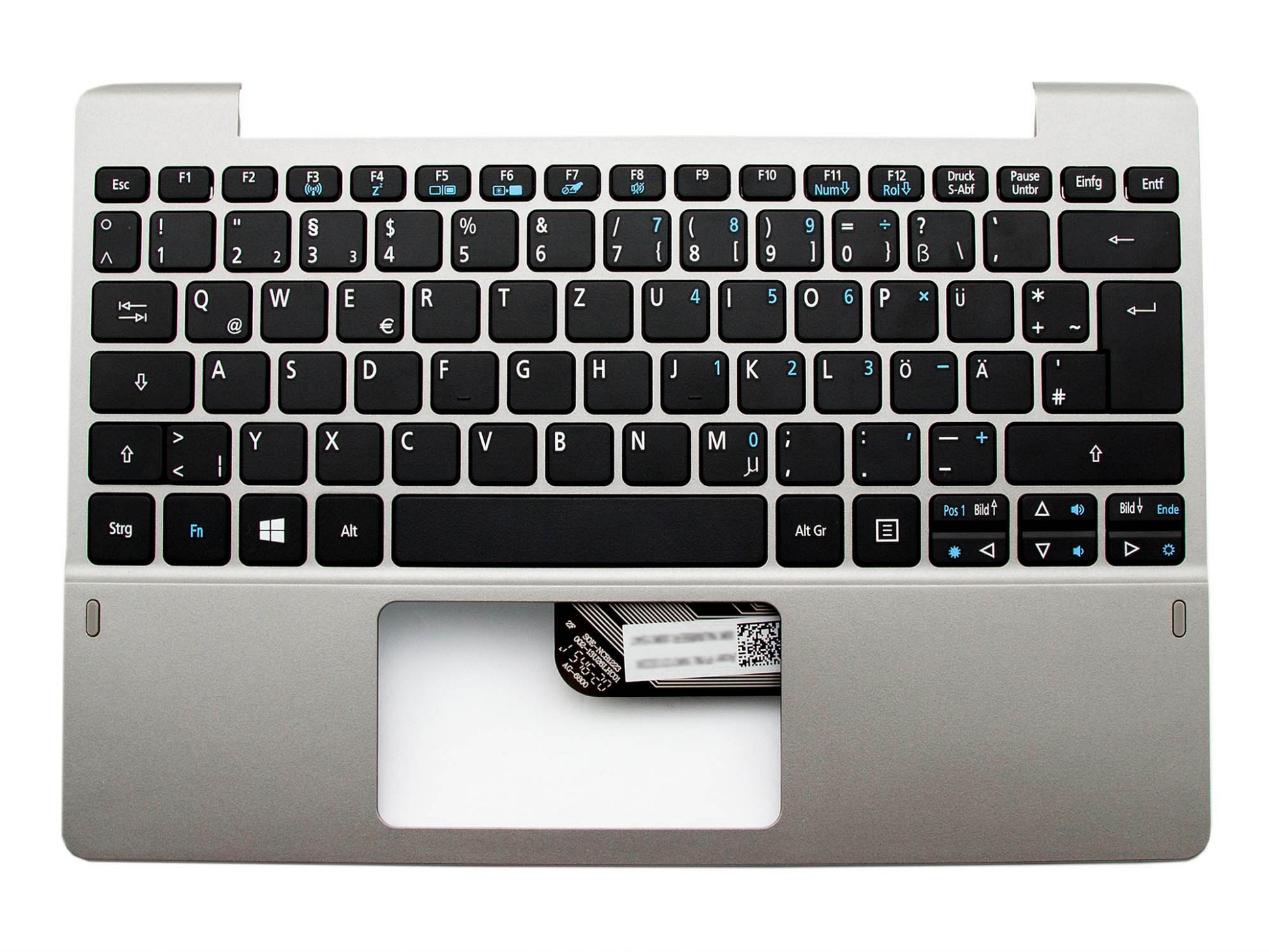 Acer 6B.G60N5.014 Tastatur inkl. Topcase DE (deutsch) schwarz/grau