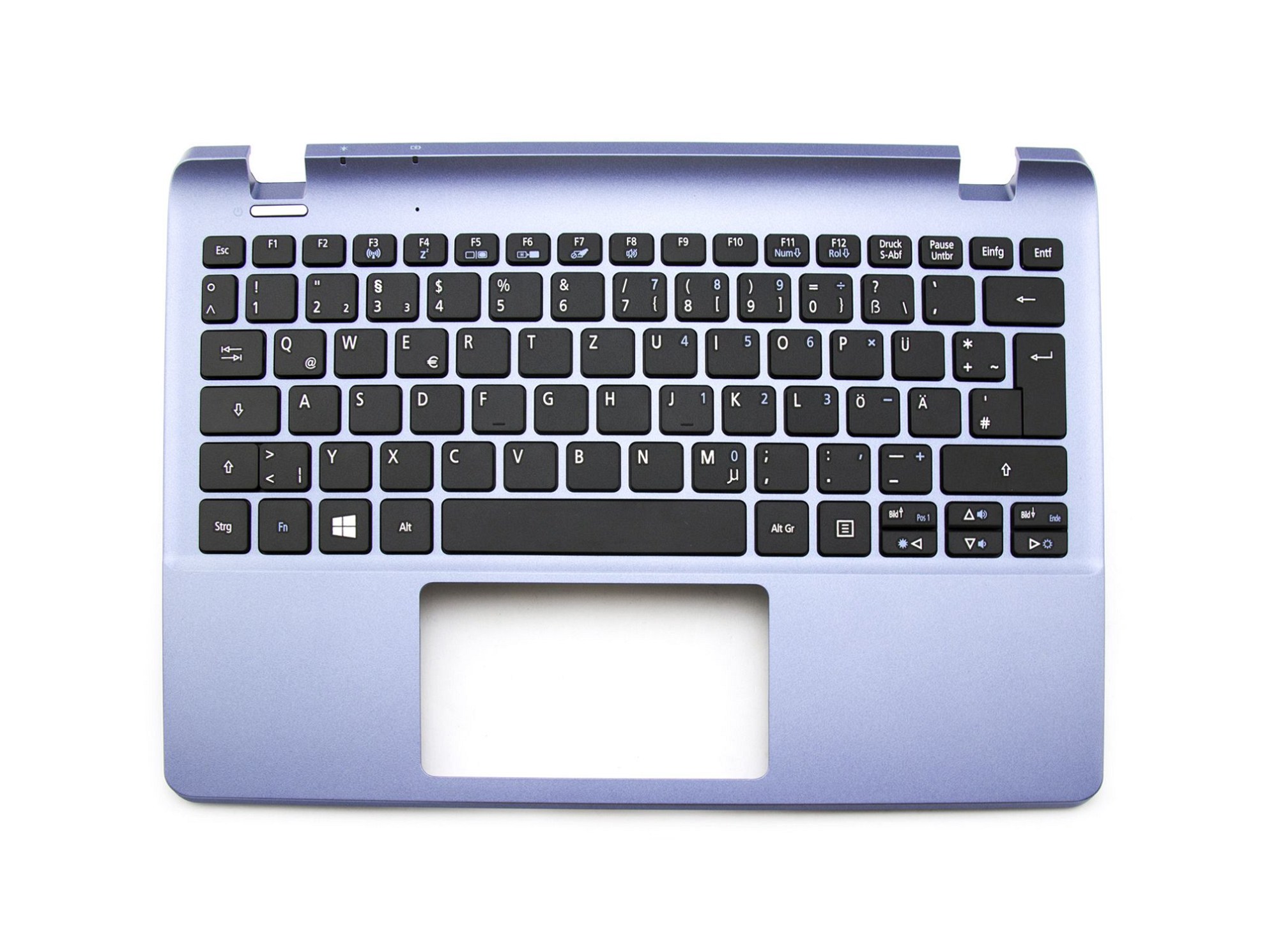 Sunrex V139346AK1 Tastatur inkl. Topcase DE (deutsch) schwarz/blau