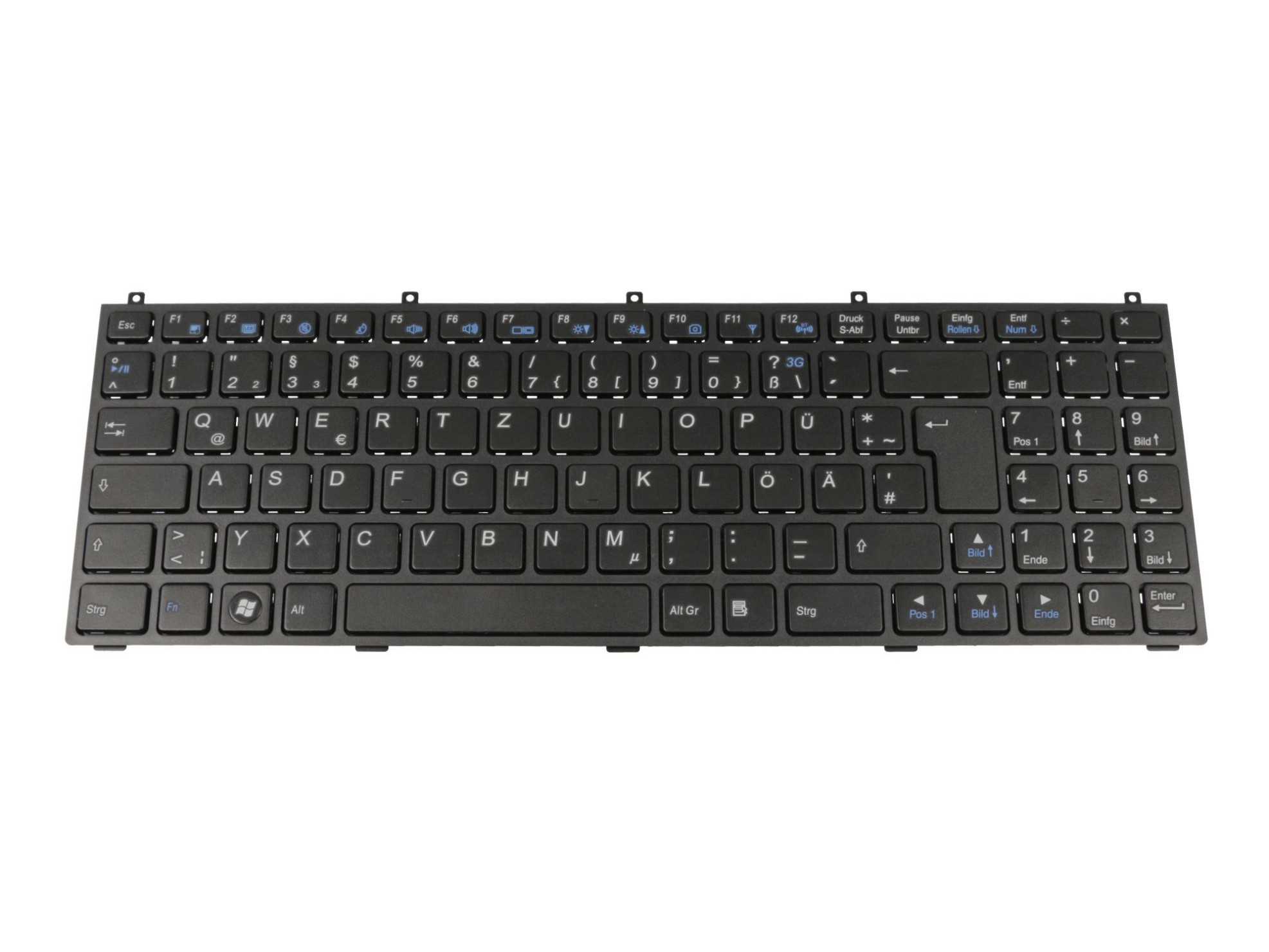 Clevo 6-80-M9800-074-1 Tastatur DE (deutsch) schwarz/grau