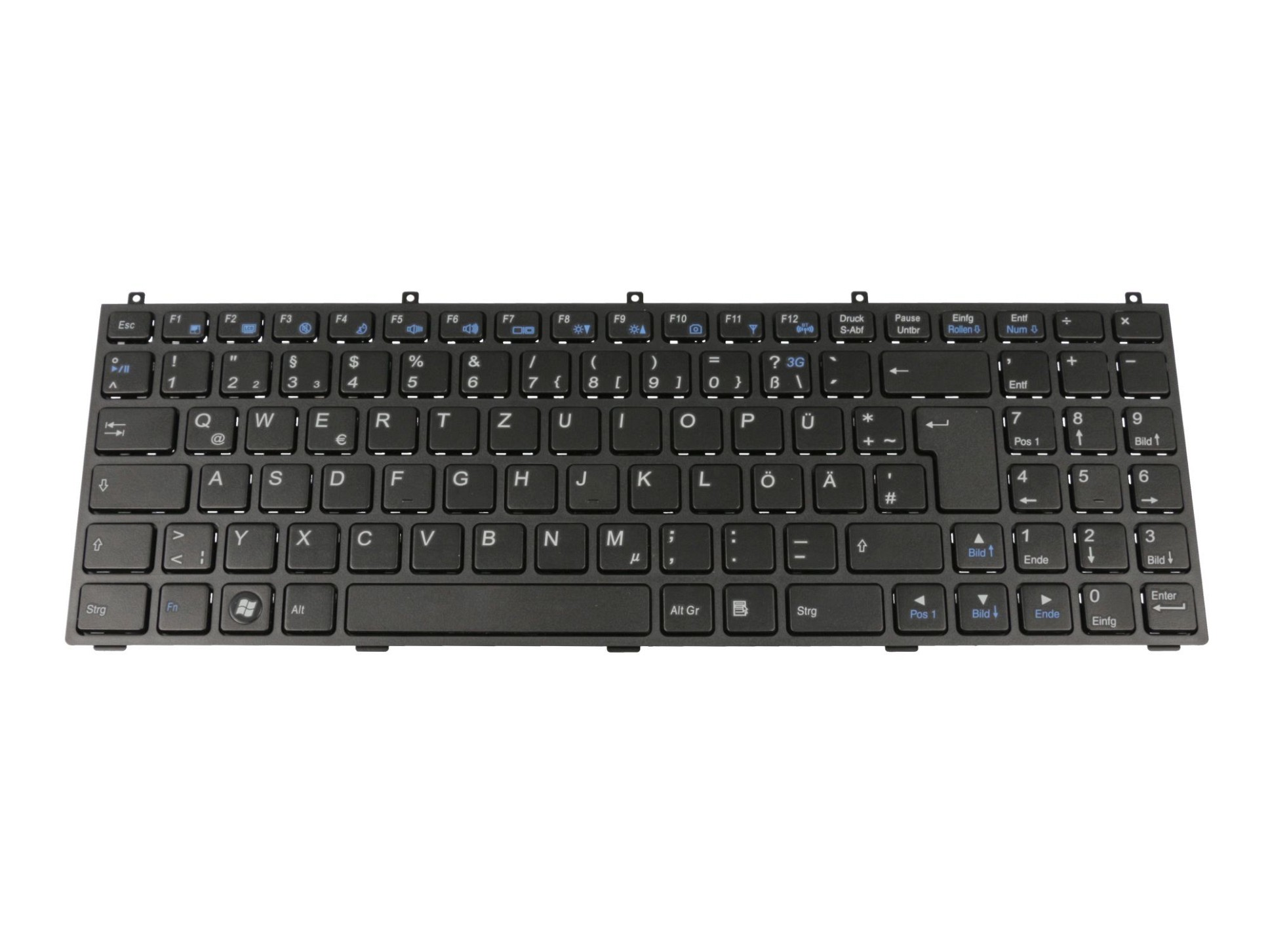 Clevo 6-80-M9800-71-1 Tastatur DE (deutsch) schwarz/grau