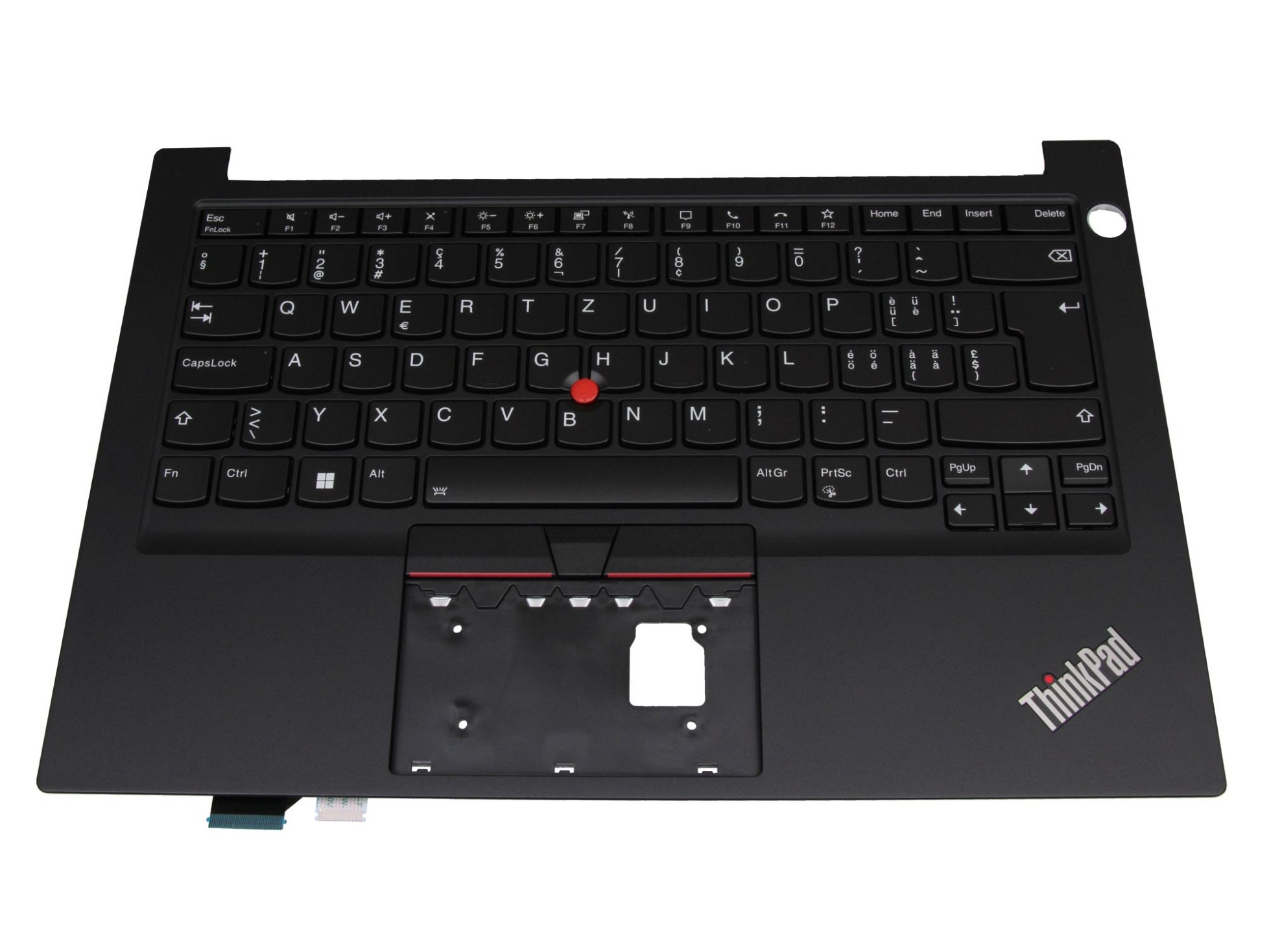 Lenovo SN20W68455 Tastatur inkl. Topcase CH (schweiz) schwarz/schwarz mit Backlight und Mouse-Stick