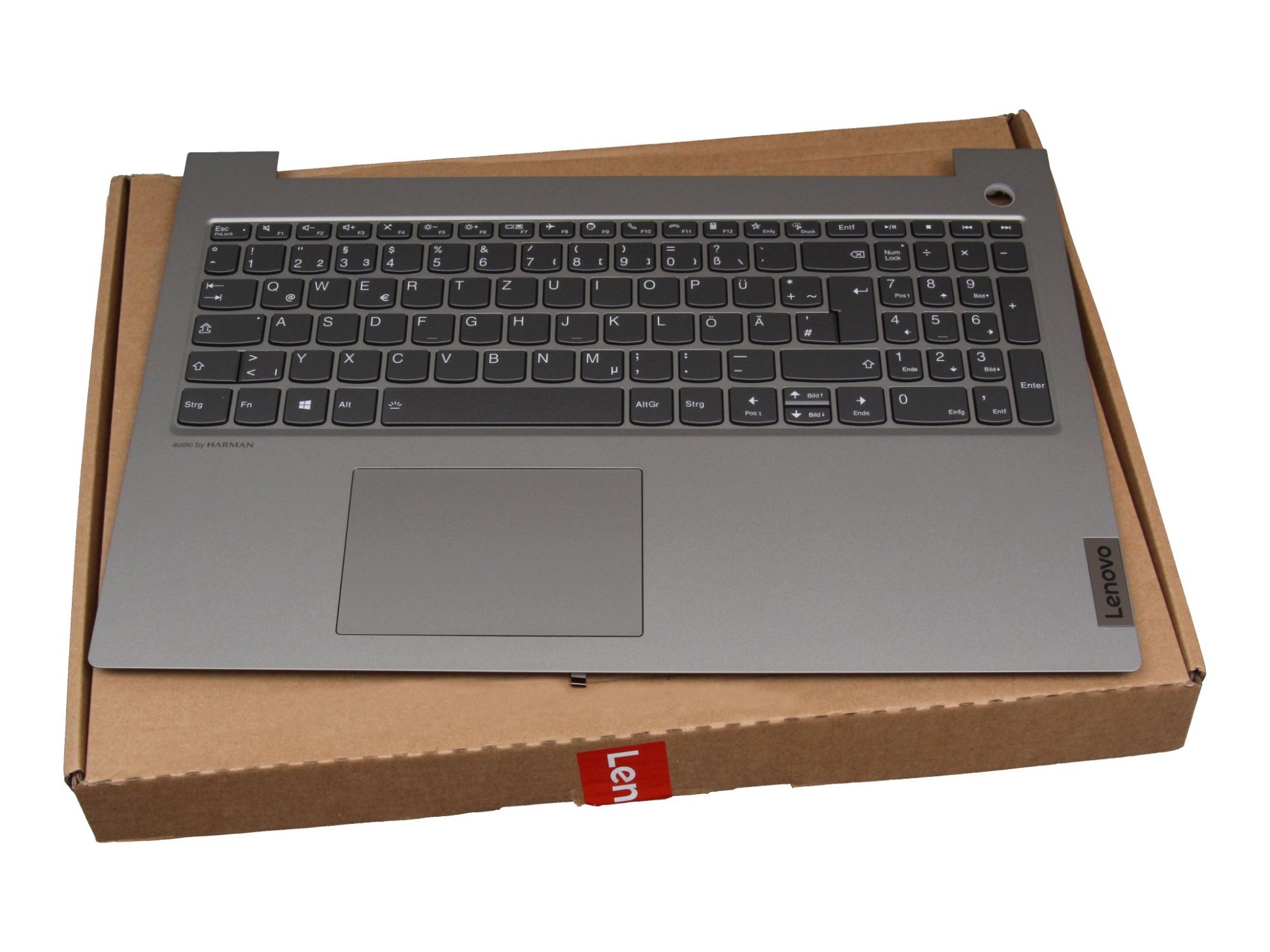 Sunrex V192020BK2-GR Tastatur inkl. Topcase DE (deutsch) grau/grau mit Backlight