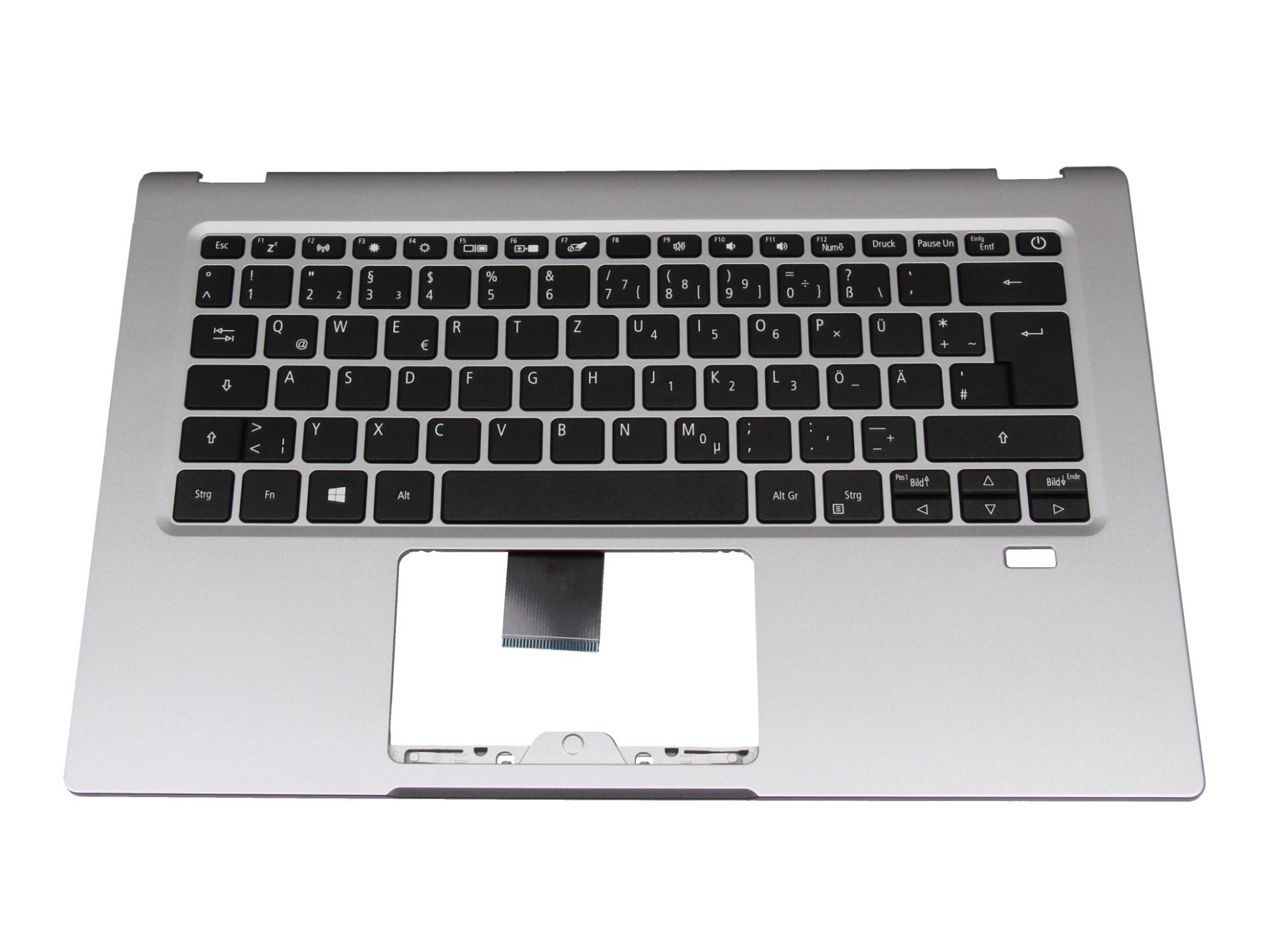Acer PK1334G1A13 Tastatur inkl. Topcase DE (deutsch) schwarz/silber