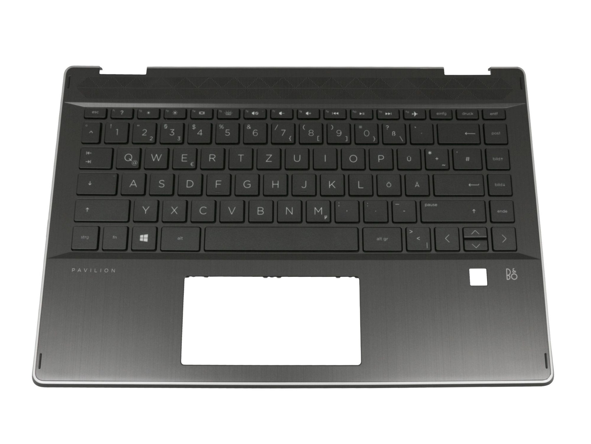 HP L47853-041 Tastatur inkl. Topcase DE (deutsch) schwarz/schwarz mit Backlight