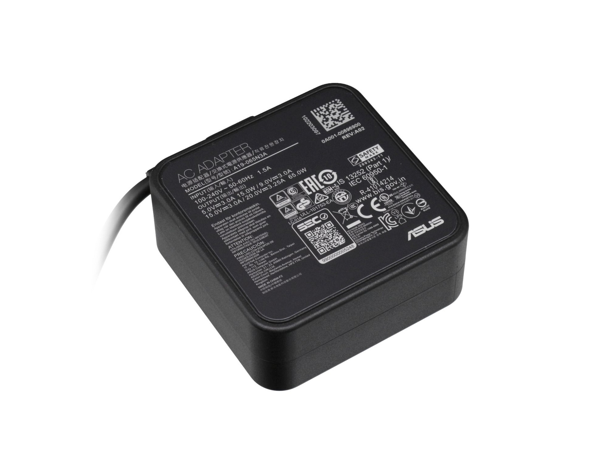 USB-C Netzteil 65,0 Watt für Asus ROG Zephyrus S GX531GXR