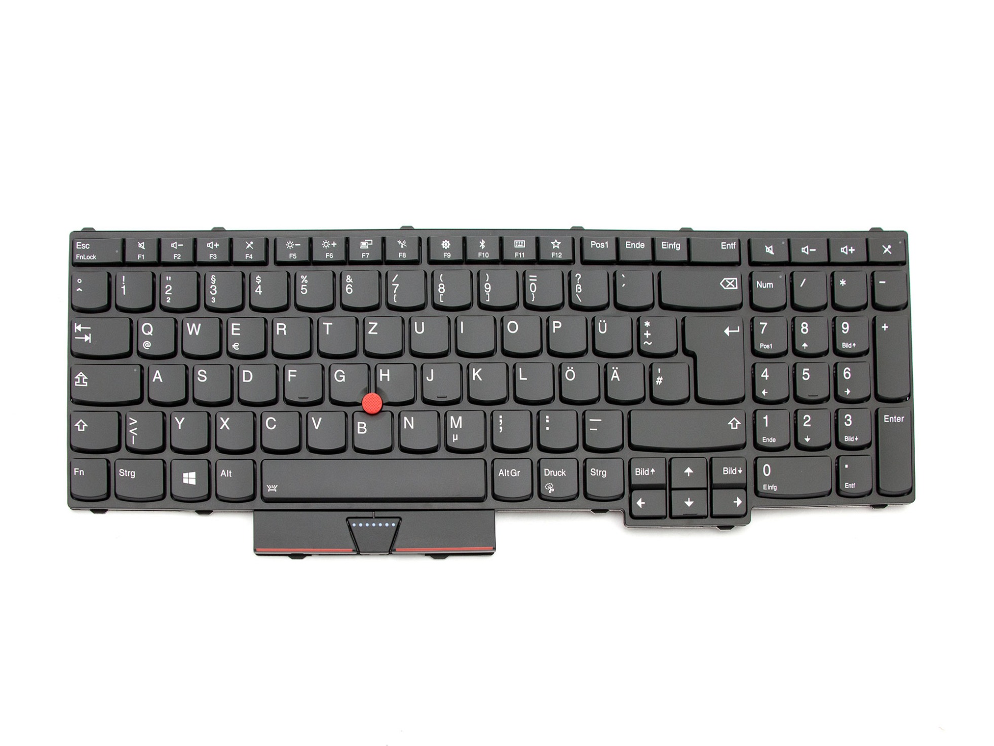 Lenovo 01HW294 Tastatur DE (deutsch) schwarz/schwarz matt mit Backlight und Mouse-Stick