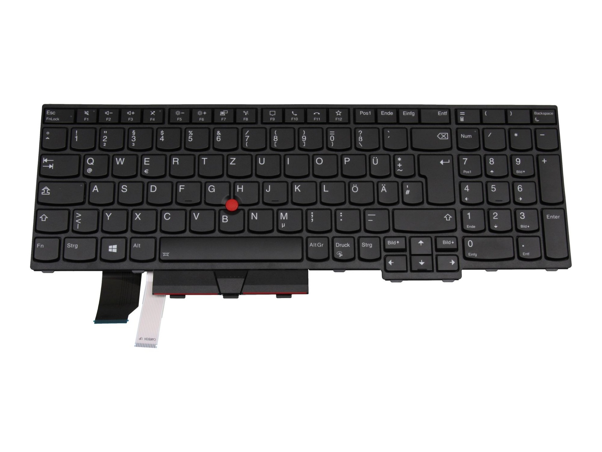 ODM PK131H63B11 Tastatur DE (deutsch) schwarz/schwarz mit Backlight und Mouse-Stick