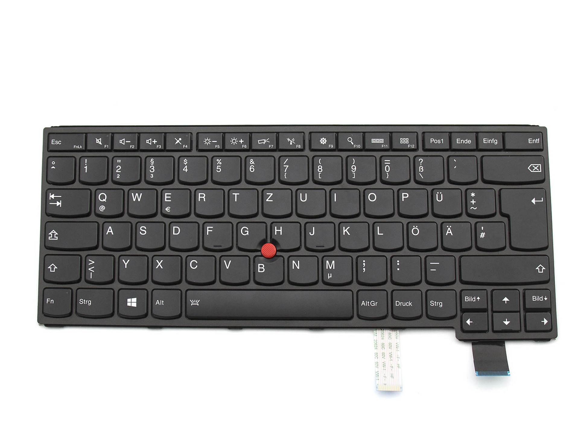 Lenovo SN20J35636 Tastatur DE (deutsch) schwarz/schwarz matt mit Backlight und Mouse-Stick