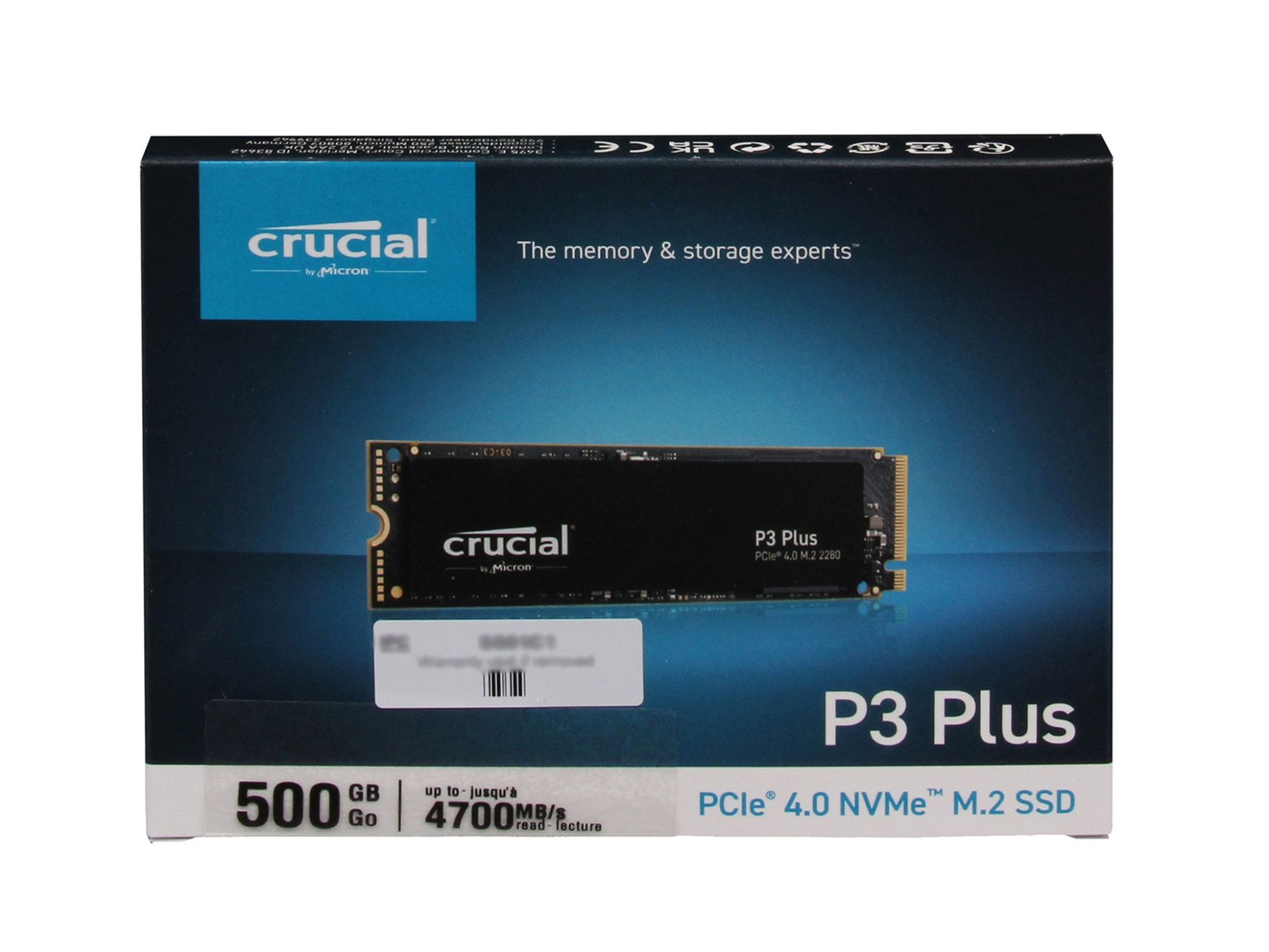 Crucial P9CR411 Crucial P3 Plus SSD Festplatte 500GB (M.2 22 x 80 mm)