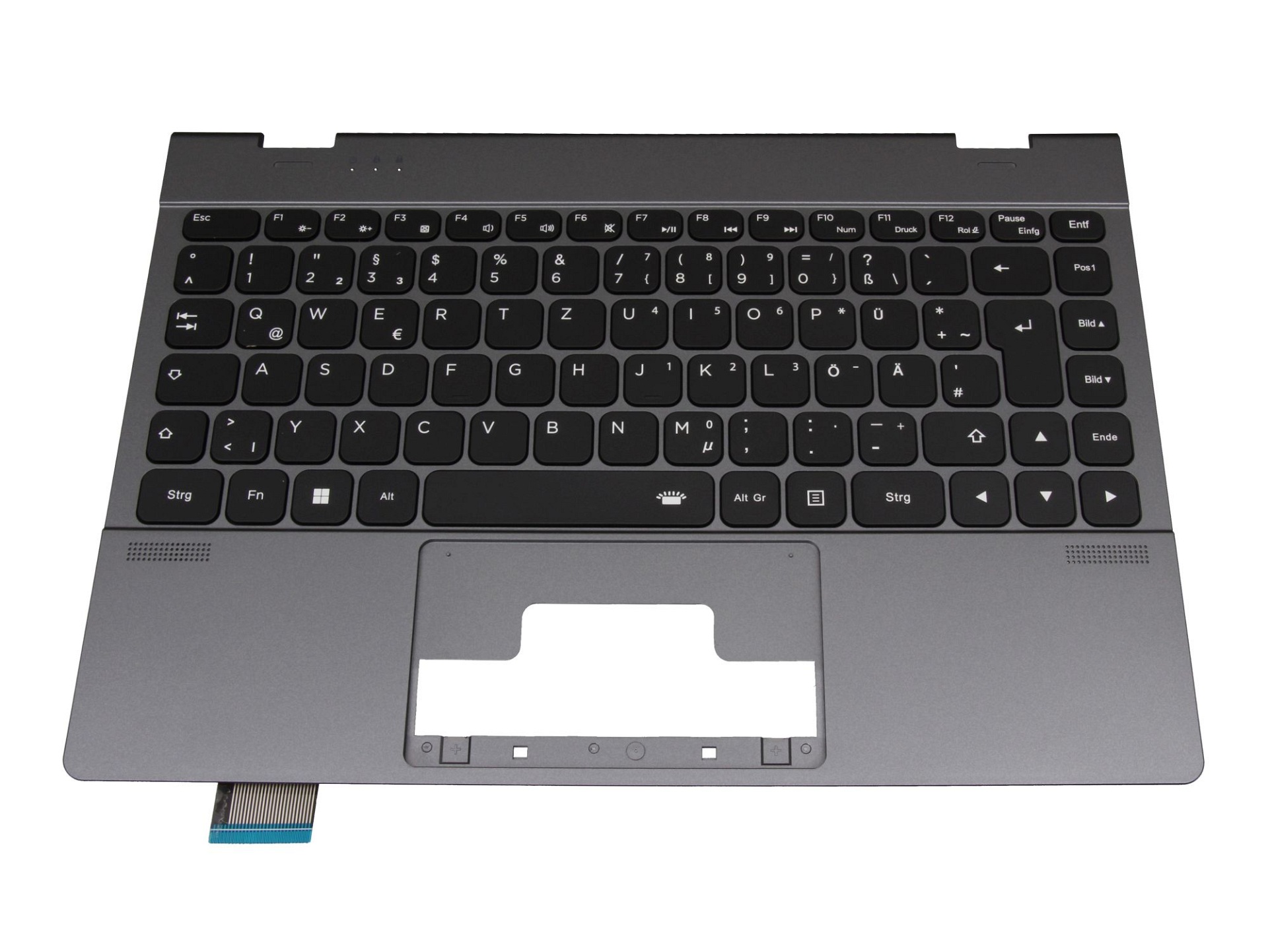 Medion 40083862 Tastatur inkl. Topcase DE (deutsch) schwarz/grau mit Backlight