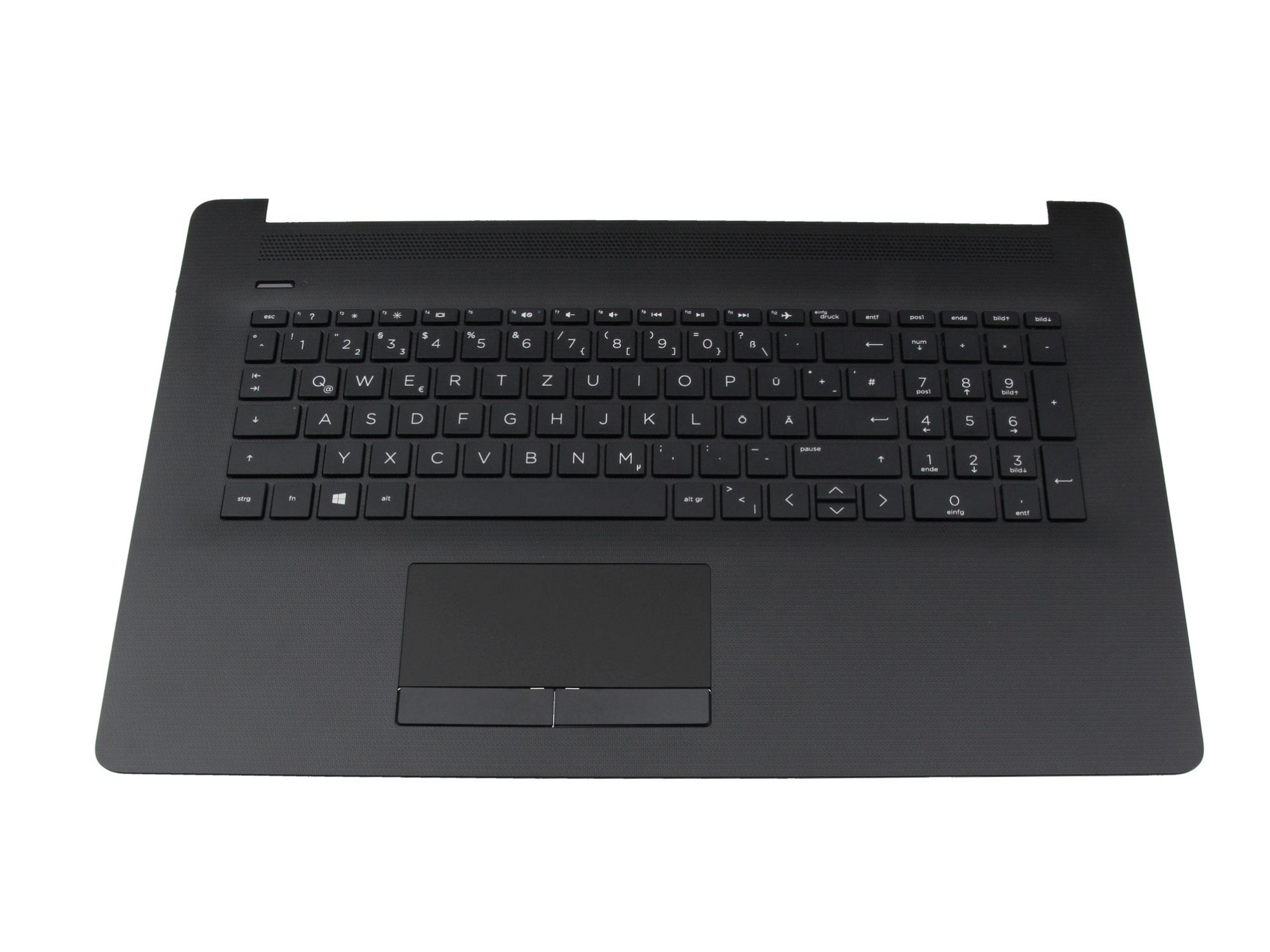 HP L25445-041 Tastatur inkl. Topcase DE (deutsch) schwarz/schwarz (mit TP/DVD, Oberflächenstruktur "Diamond")