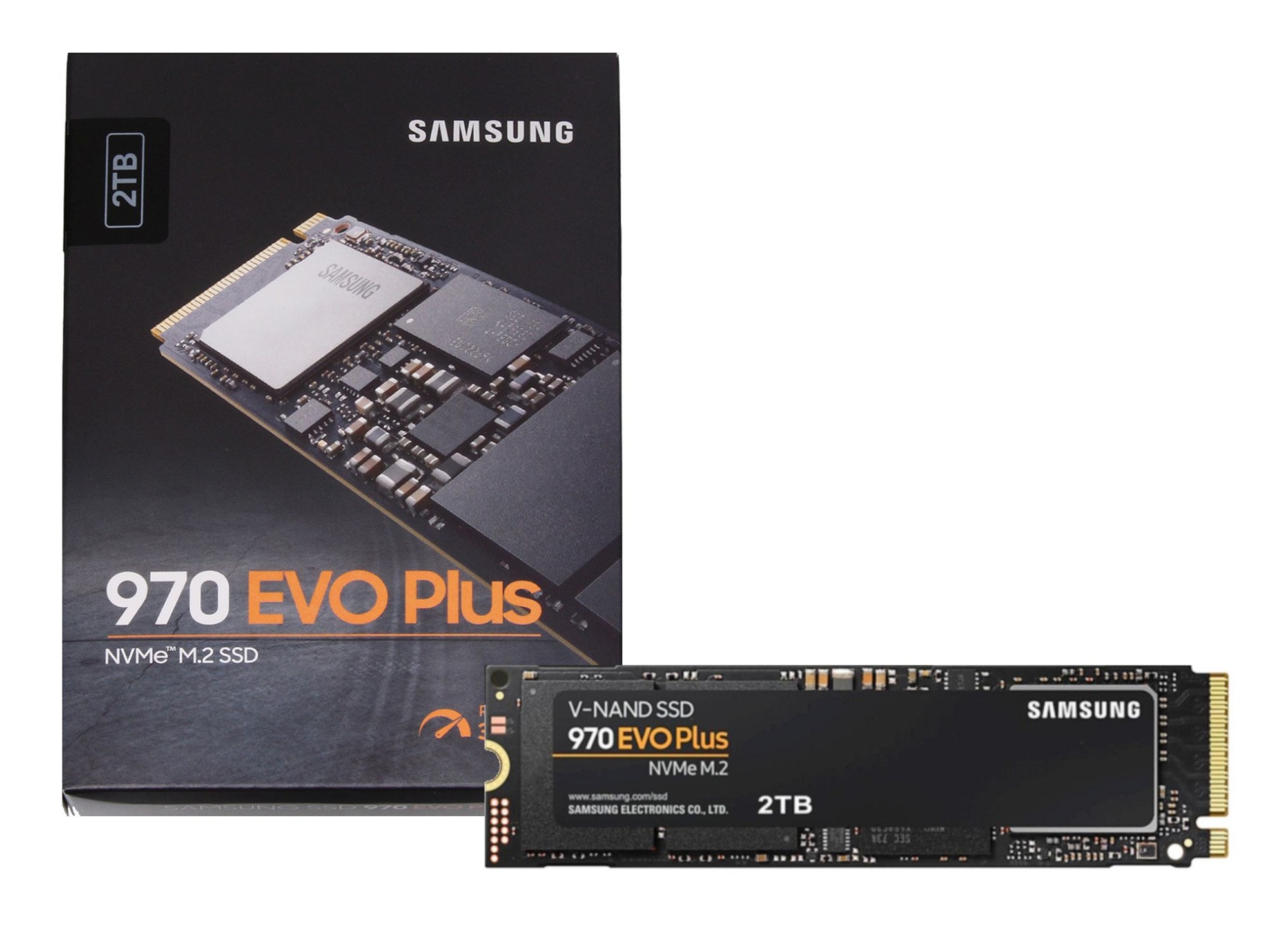 Samsung MZ-V7S2T0BW Samsung 970 EVO Plus SSD Festplatte 2TB (M.2 22 x 80 mm)
