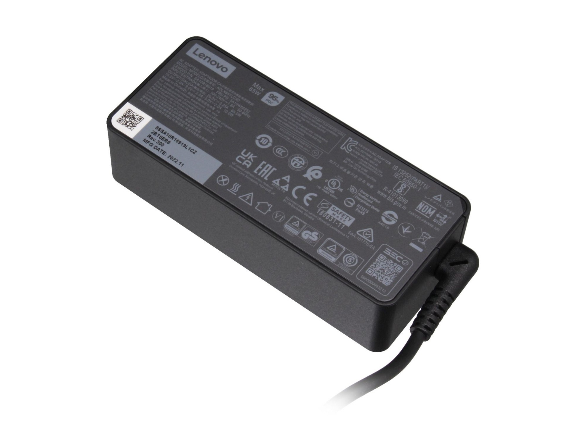 USB-C Netzteil 65,0 Watt normale Bauform für Lenovo Tablet 10 (20L4)