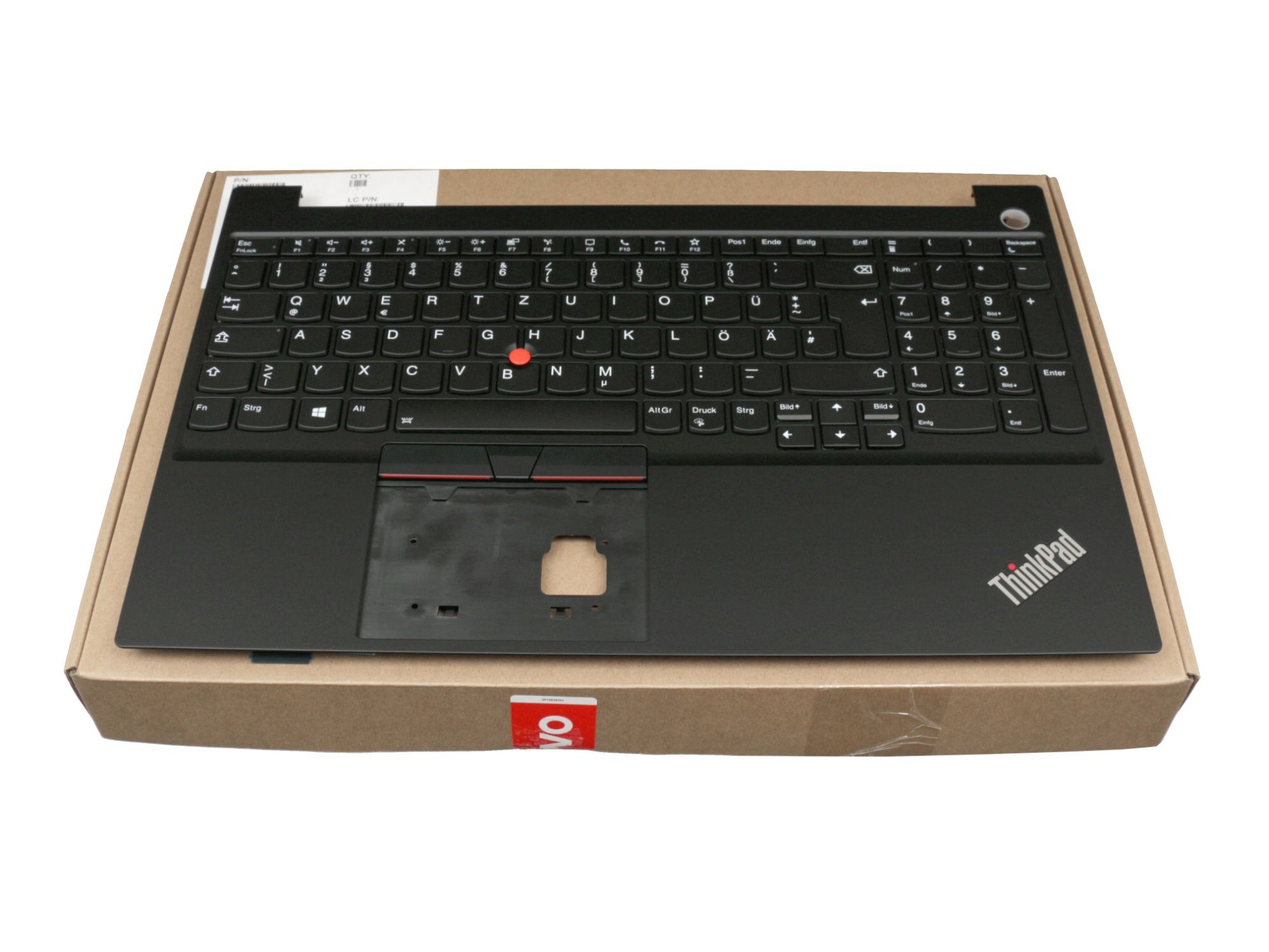 Lenovo AM1HK000100 Tastatur inkl. Topcase DE (deutsch) schwarz/schwarz mit Backlight und Mouse-Stick