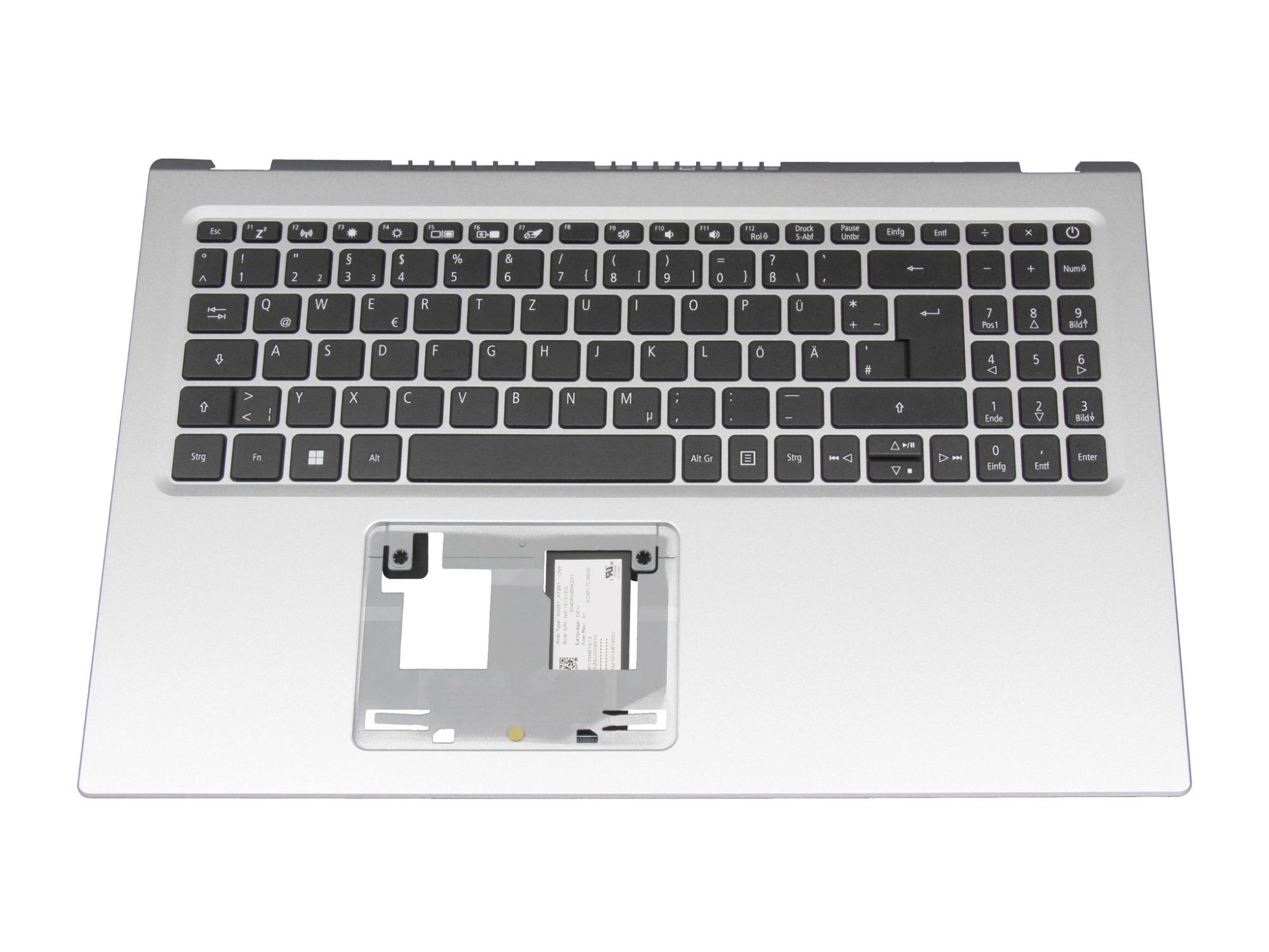 Acer ACM17C36D0 Tastatur inkl. Topcase DE (deutsch) schwarz/silber