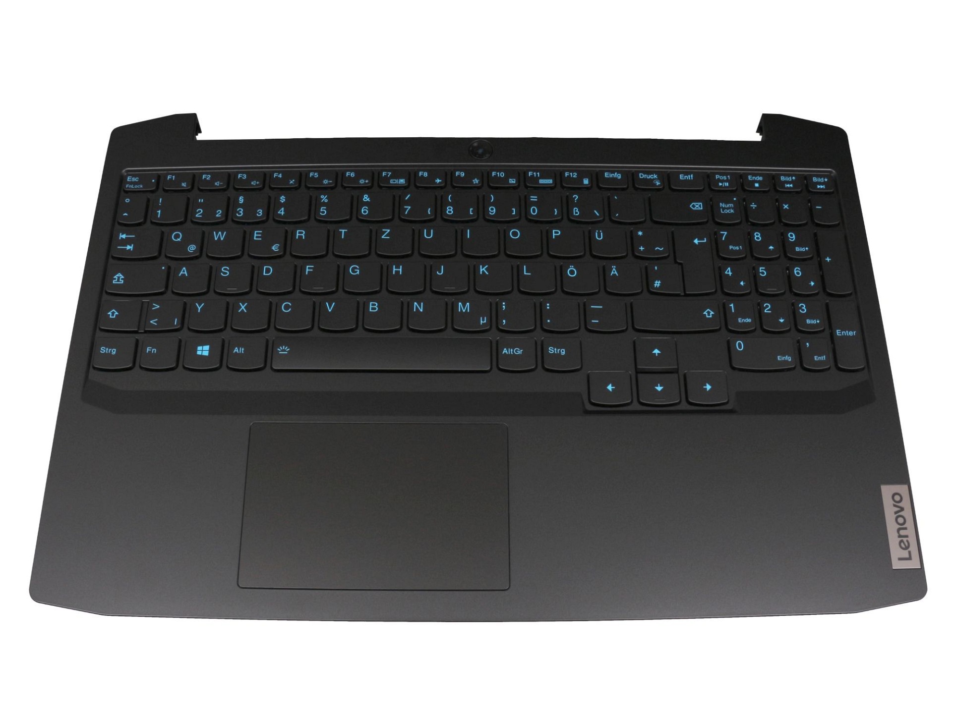 Sunrex V193220BK1-GR Tastatur inkl. Topcase DE (deutsch) schwarz/schwarz mit Backlight