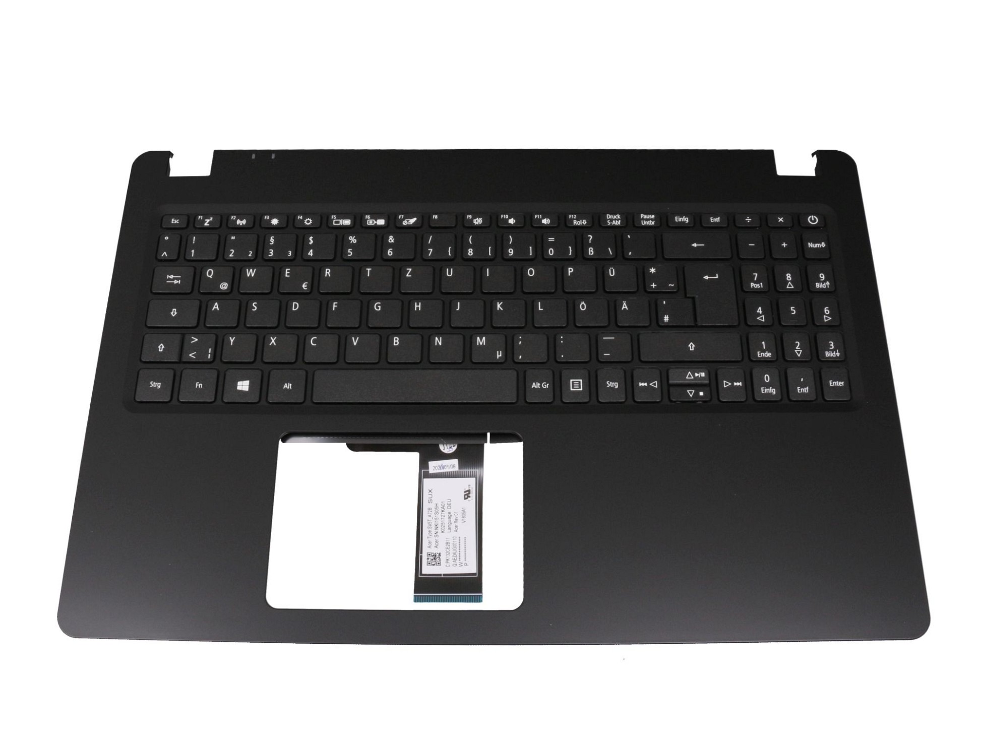Acer K2751327KA01 Tastatur inkl. Topcase DE (deutsch) schwarz/schwarz