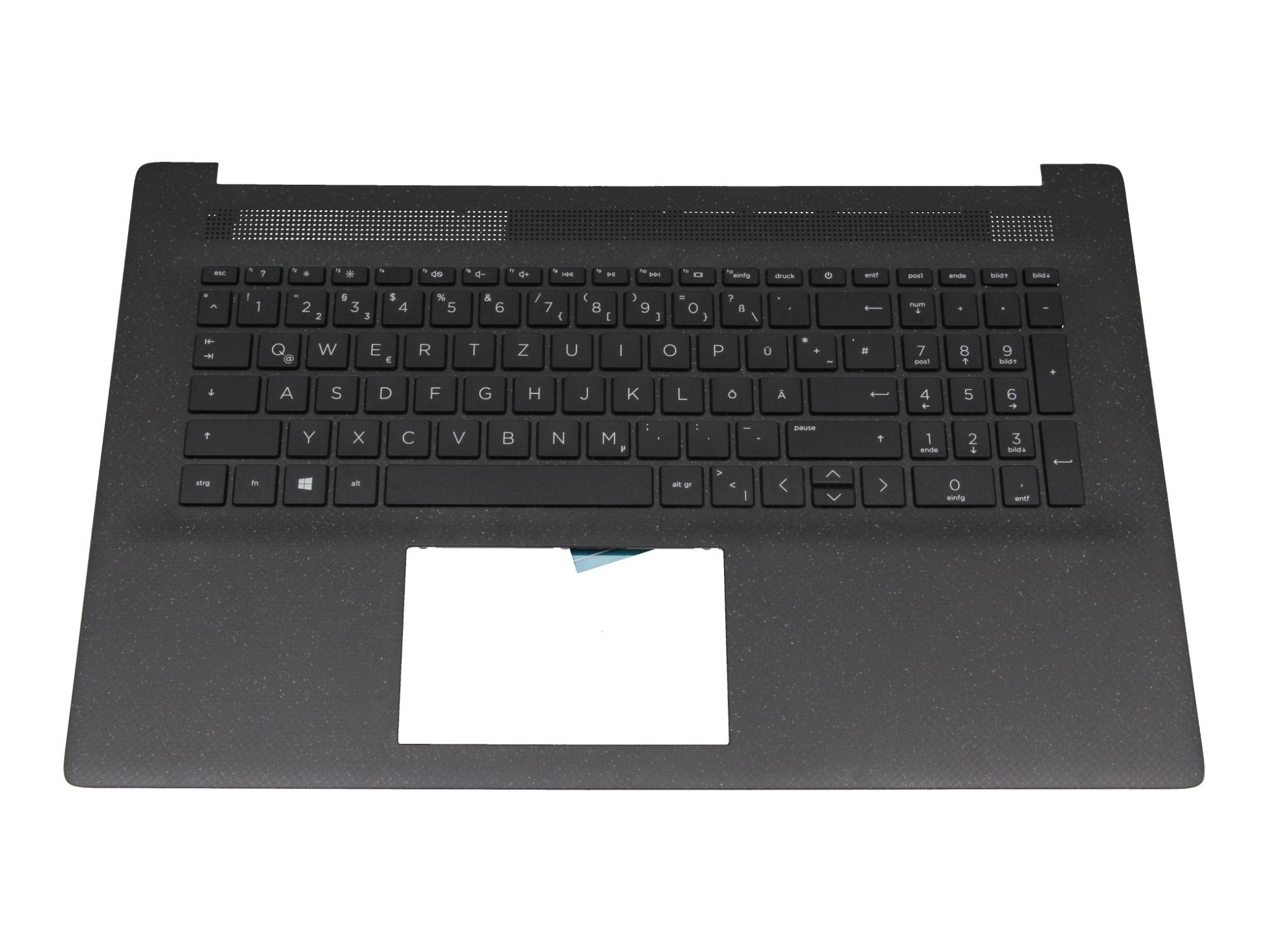 HP TCBHI1 Tastatur inkl. Topcase DE (deutsch) schwarz/schwarz
