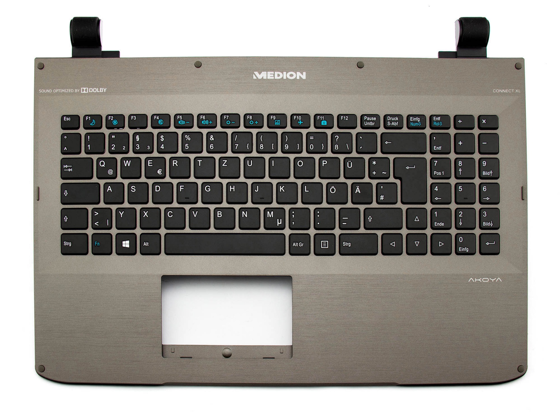 Medion 82B382-FT1002 Tastatur inkl. Topcase DE (deutsch) schwarz/grau