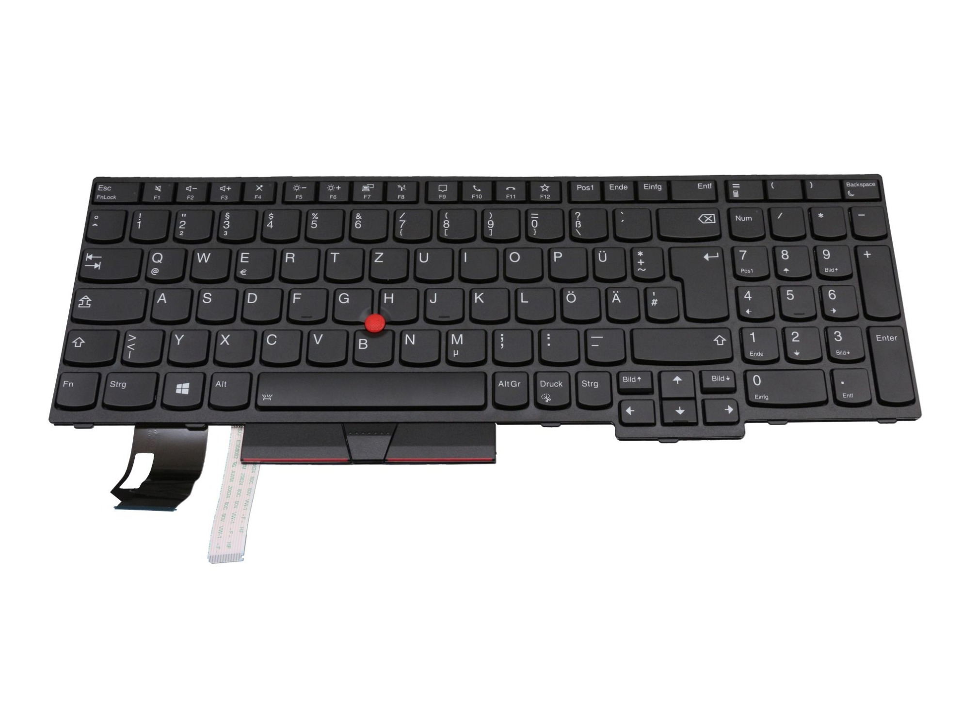 Lenovo SN20V79065 Tastatur DE (deutsch) schwarz/schwarz mit Backlight und Mouse-Stick