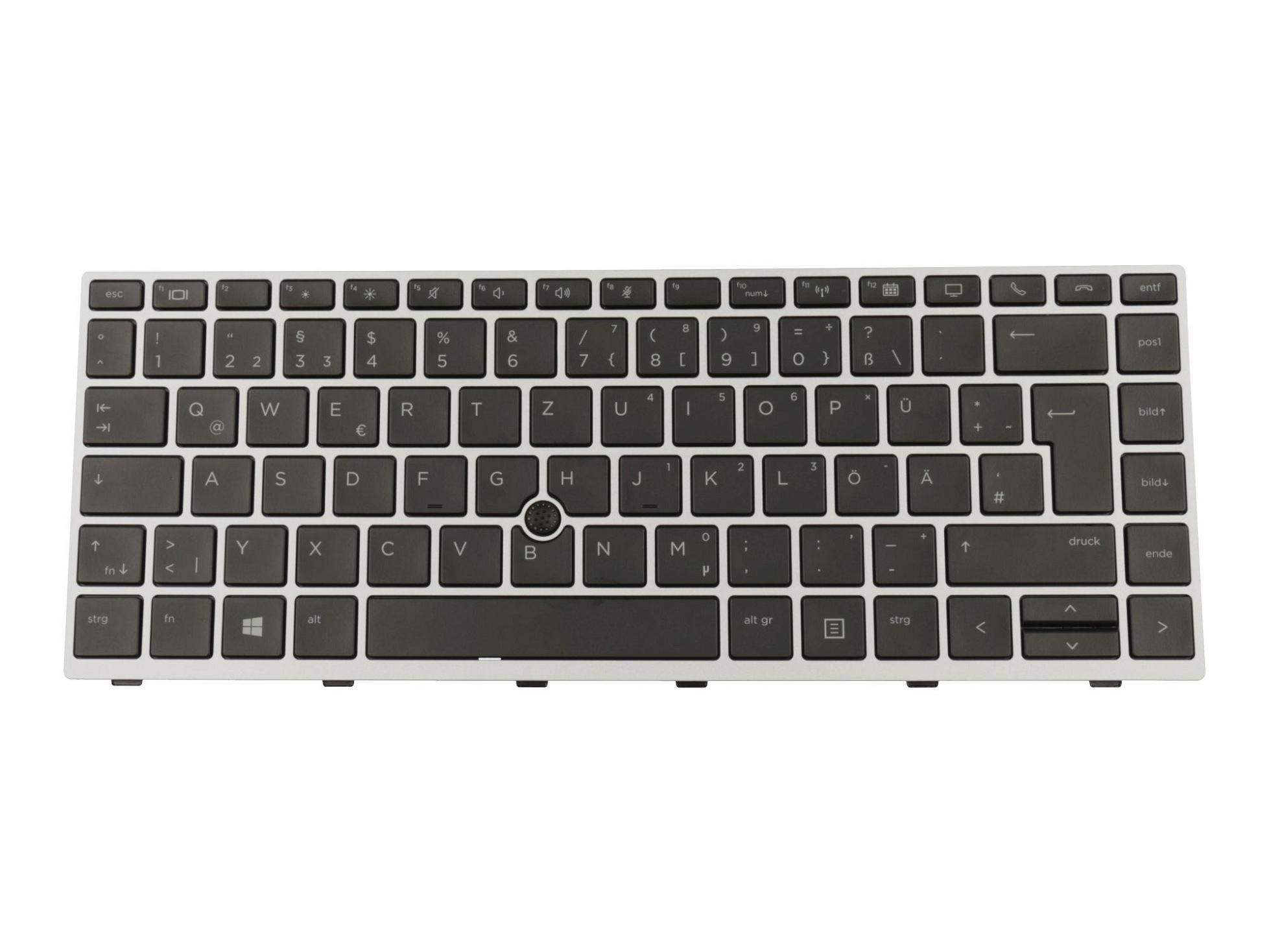 HP L14379-041 Tastatur DE (deutsch) schwarz/silber mit Mouse-Stick
