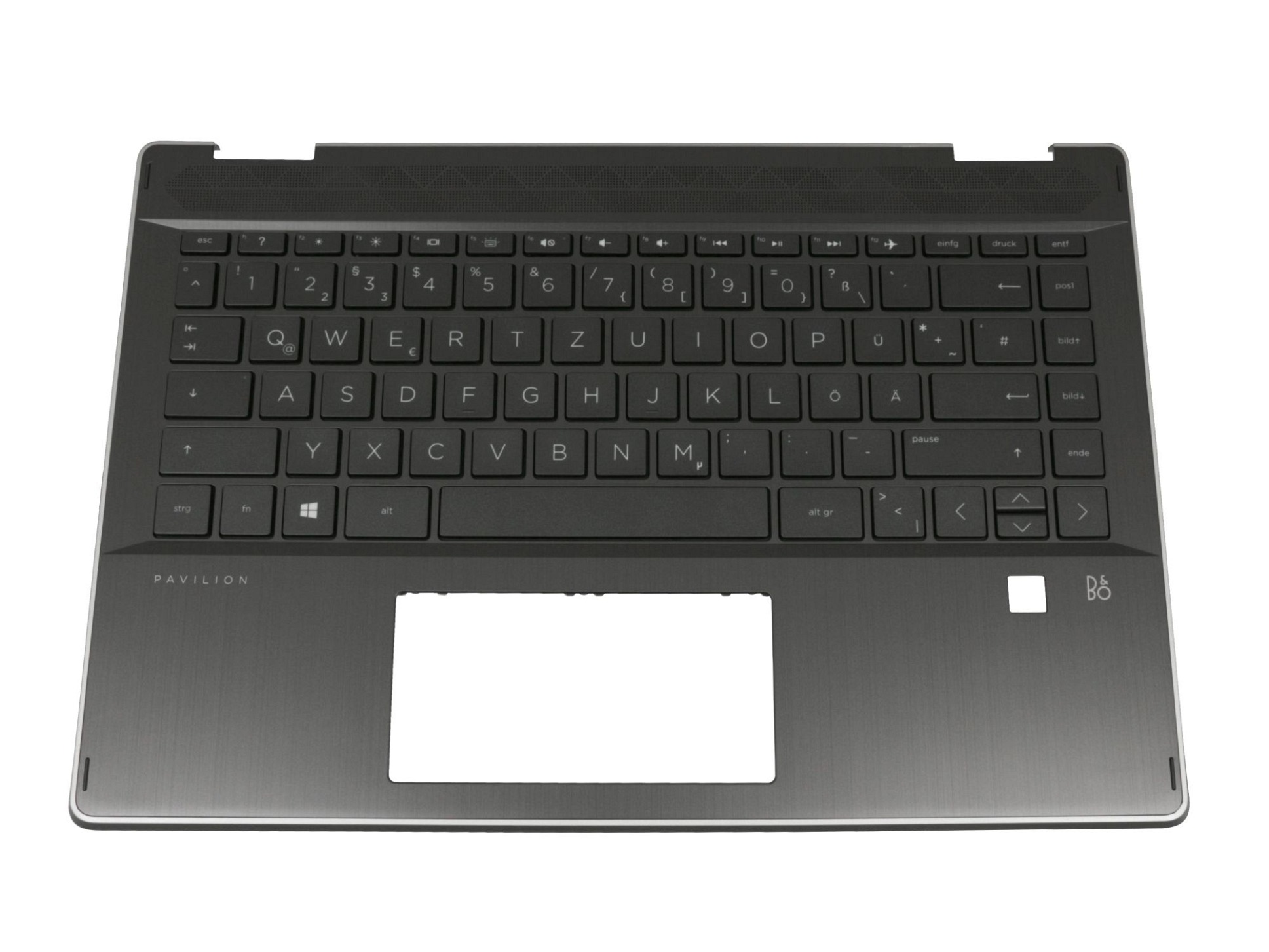 HP L53797-041 Tastatur inkl. Topcase DE (deutsch) schwarz/schwarz mit Backlight