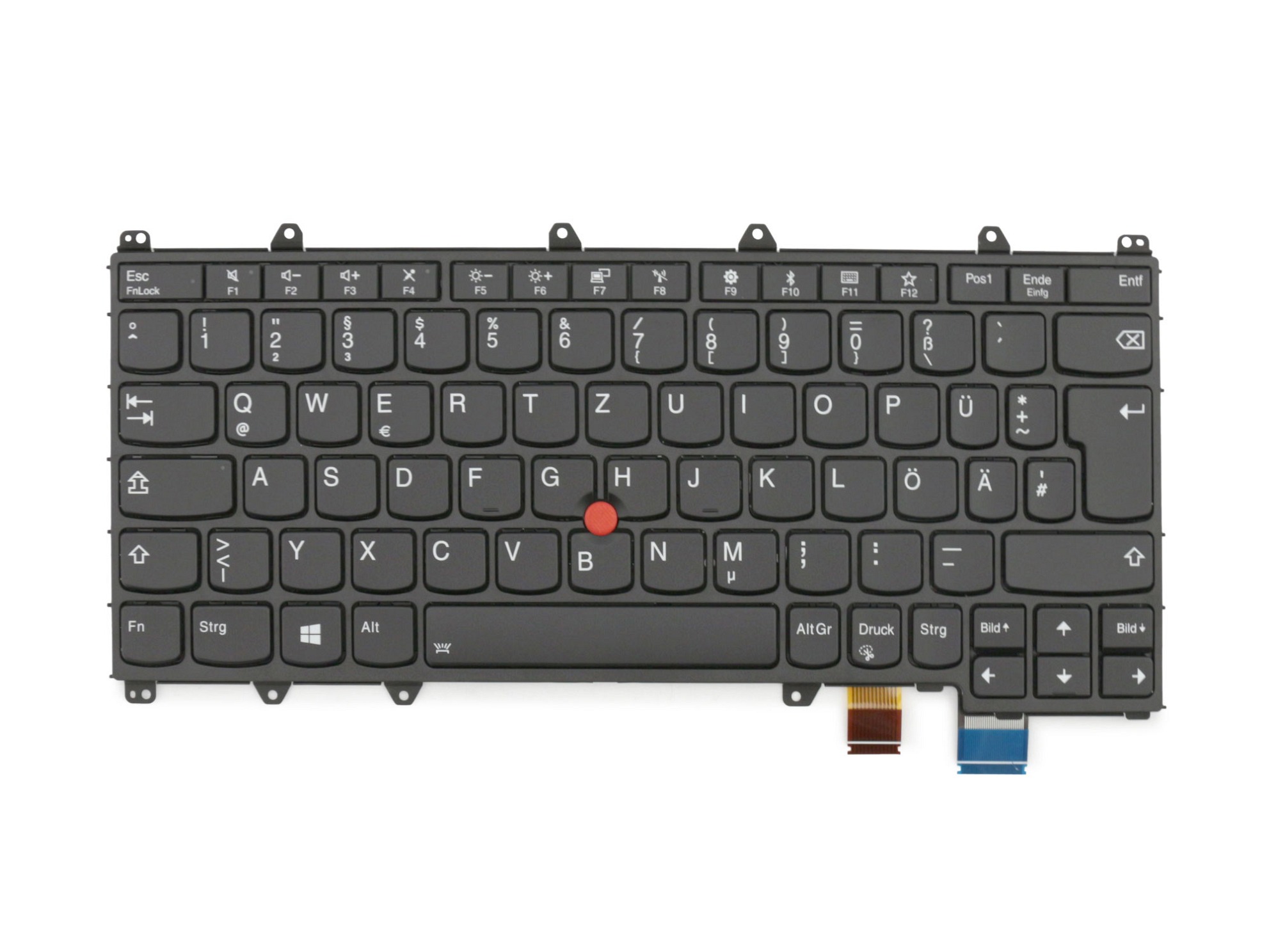 Lenovo SN20L82143 Tastatur DE (deutsch) schwarz/schwarz mit Backlight und Mouse-Stick