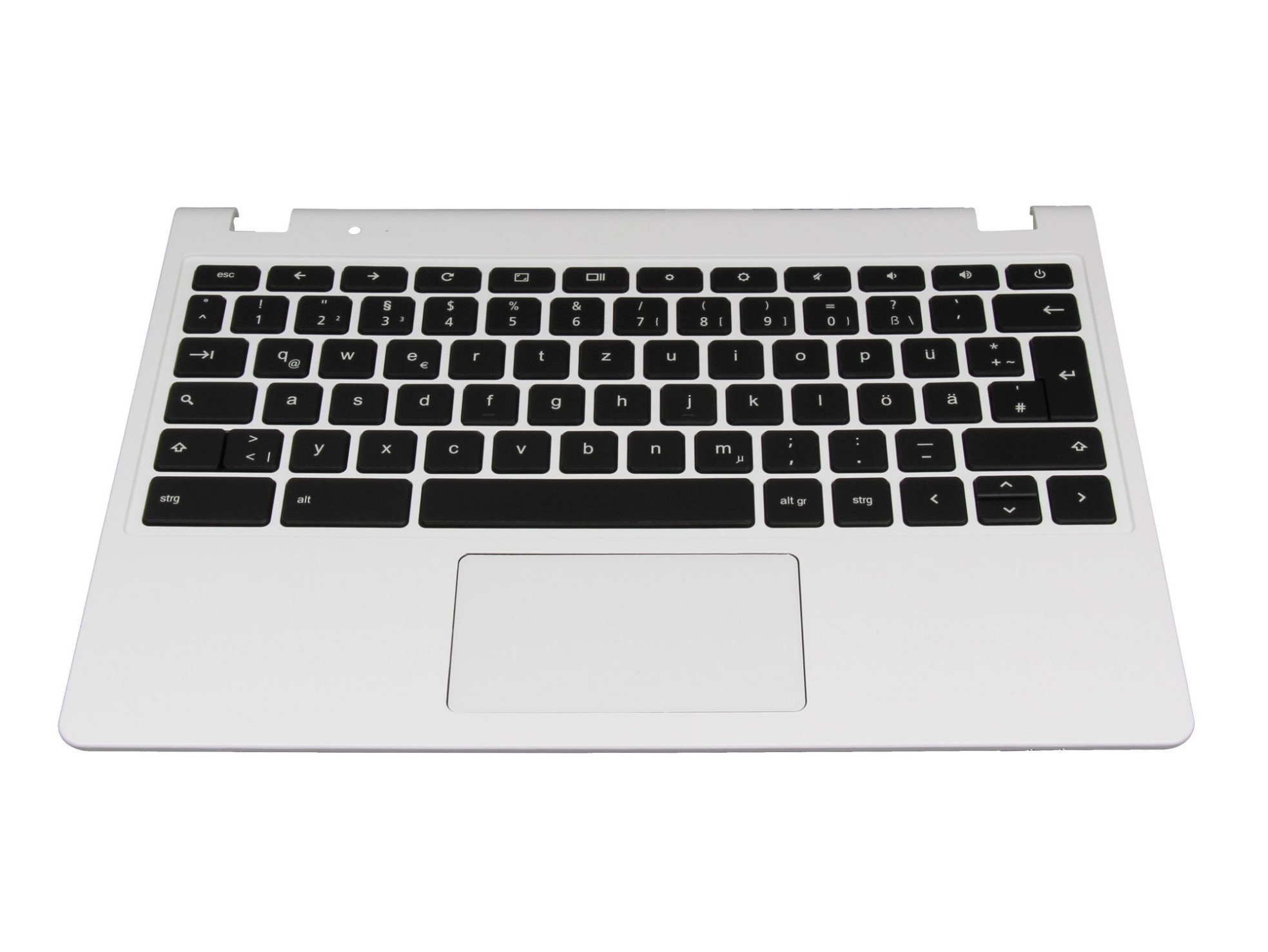 TC720P Tastatur inkl. Topcase DE (deutsch) schwarz/weiß