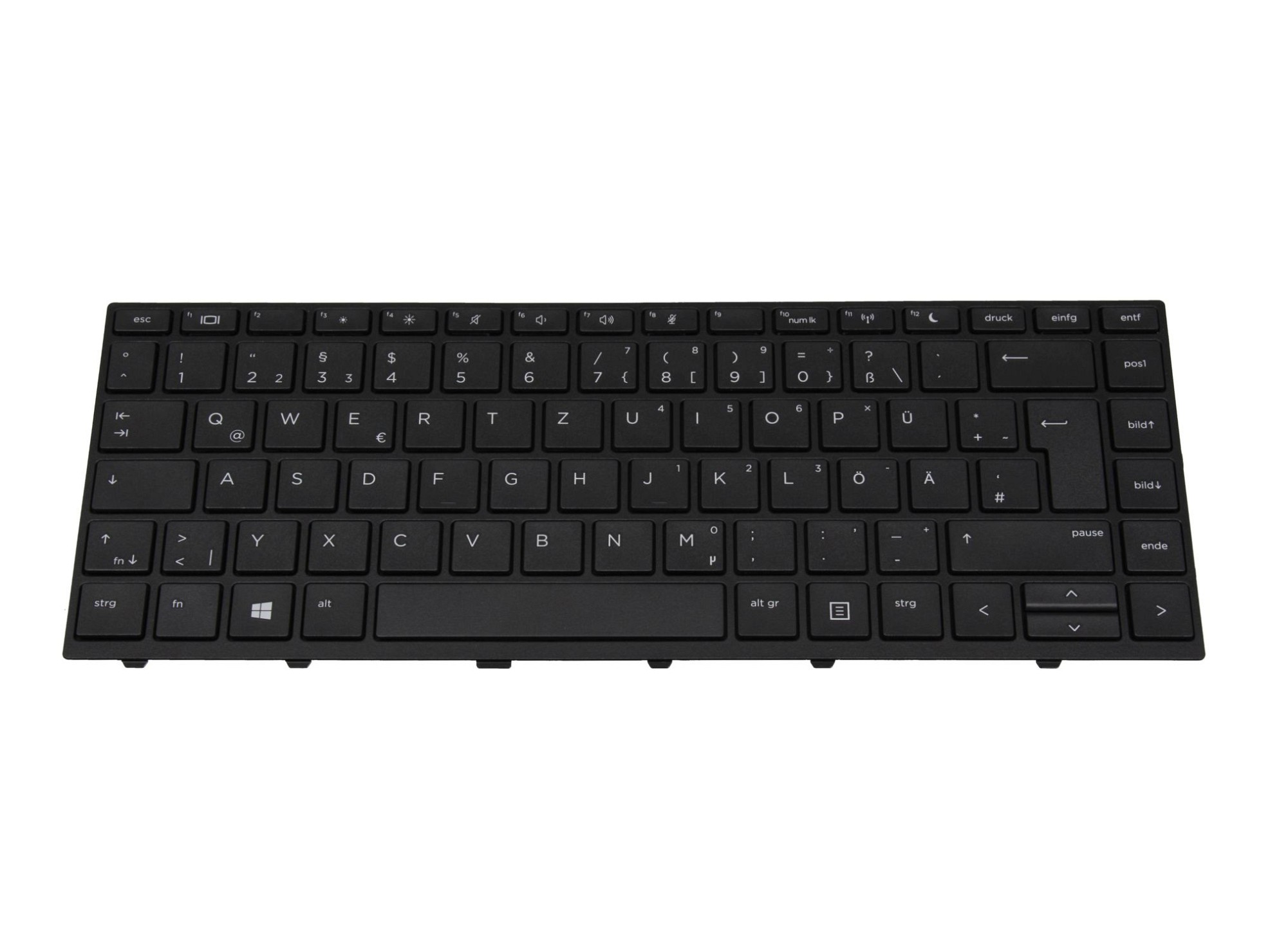 HP HP1931 Tastatur DE (deutsch) schwarz/schwarz matt ohne Numpad