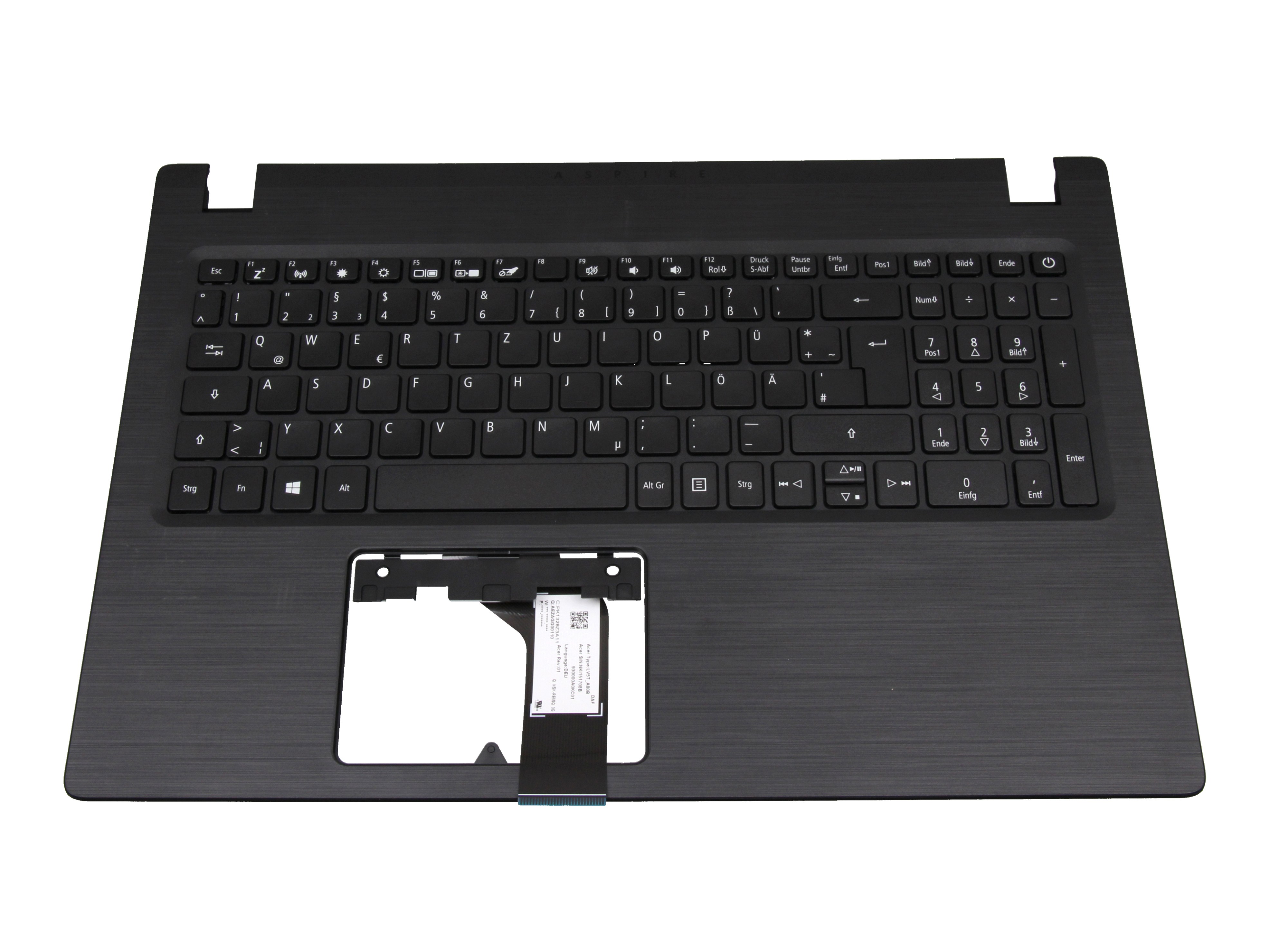 Acer LV5T_A80B Tastatur inkl. Topcase DE (deutsch) schwarz/schwarz