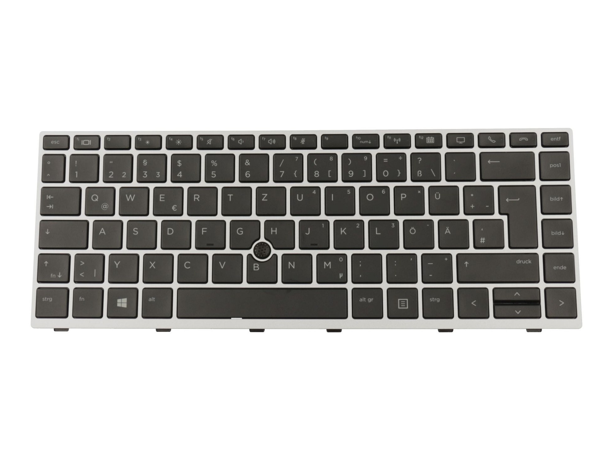 HP 836-26670-00A Tastatur DE (deutsch) schwarz/silber mit Mouse-Stick