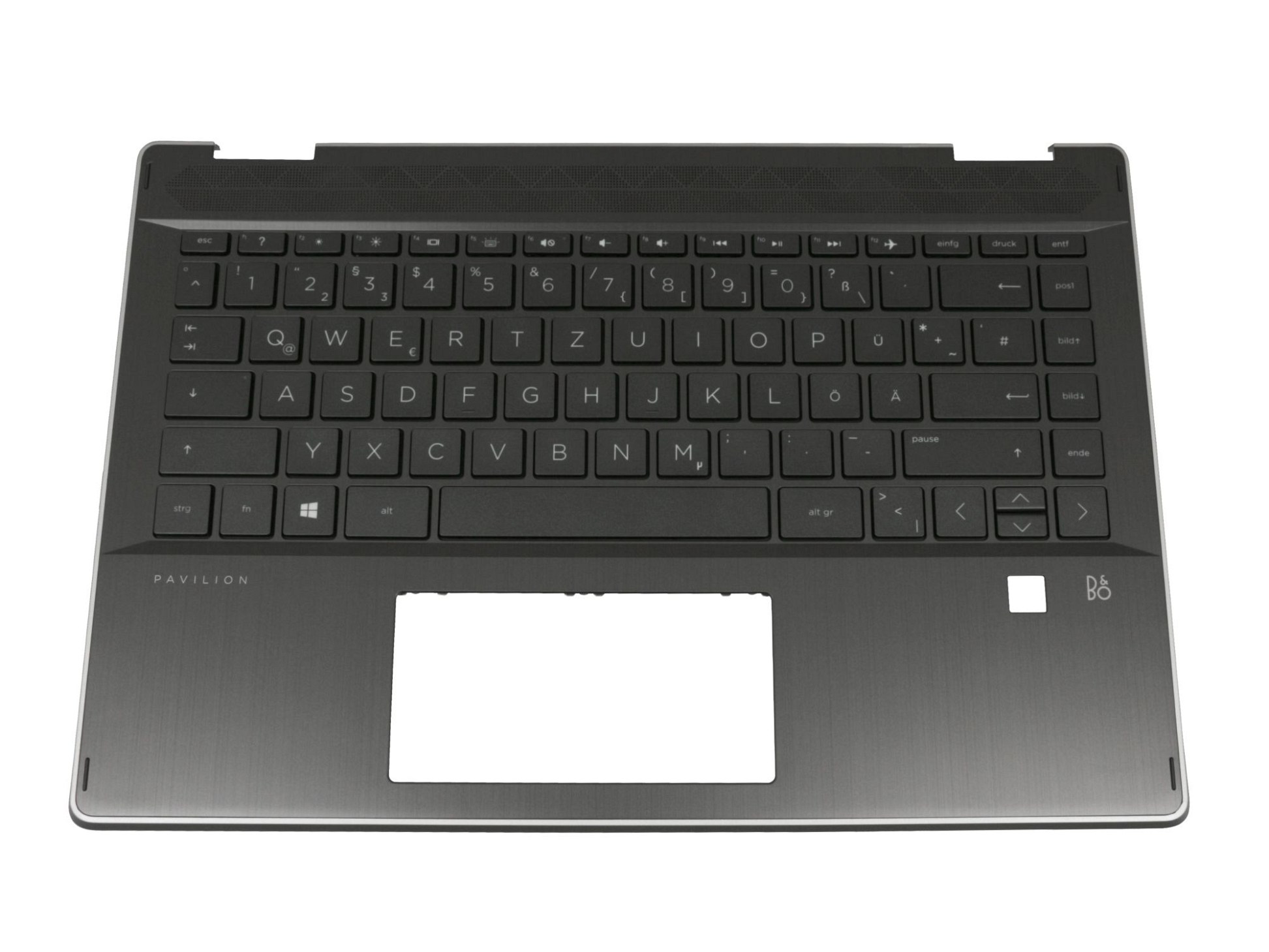 HP NBLBJA Tastatur inkl. Topcase DE (deutsch) schwarz/schwarz mit Backlight