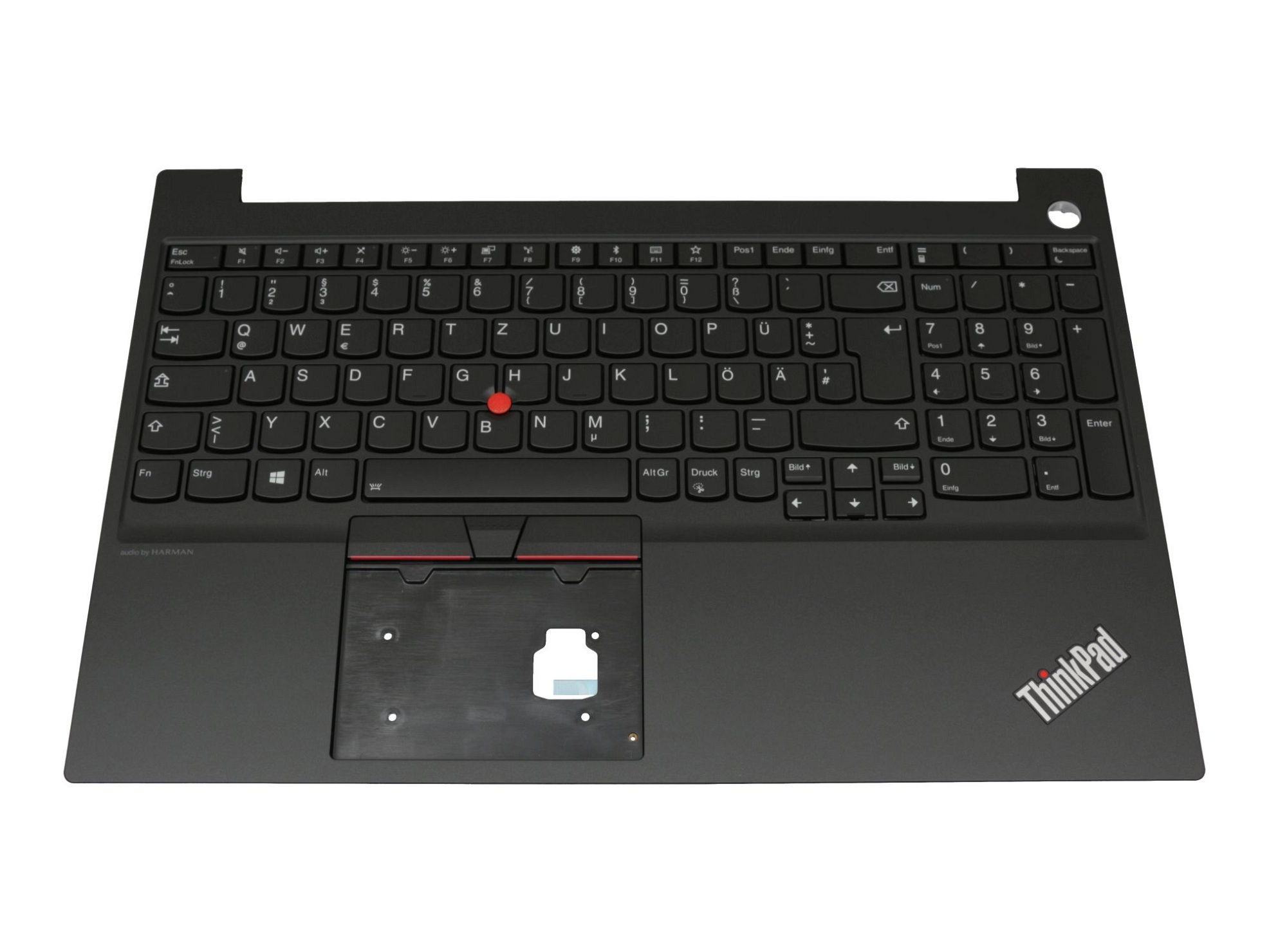 TDLE15 Tastatur inkl. Topcase DE (deutsch) schwarz/schwarz mit Backlight und Mouse-Stick